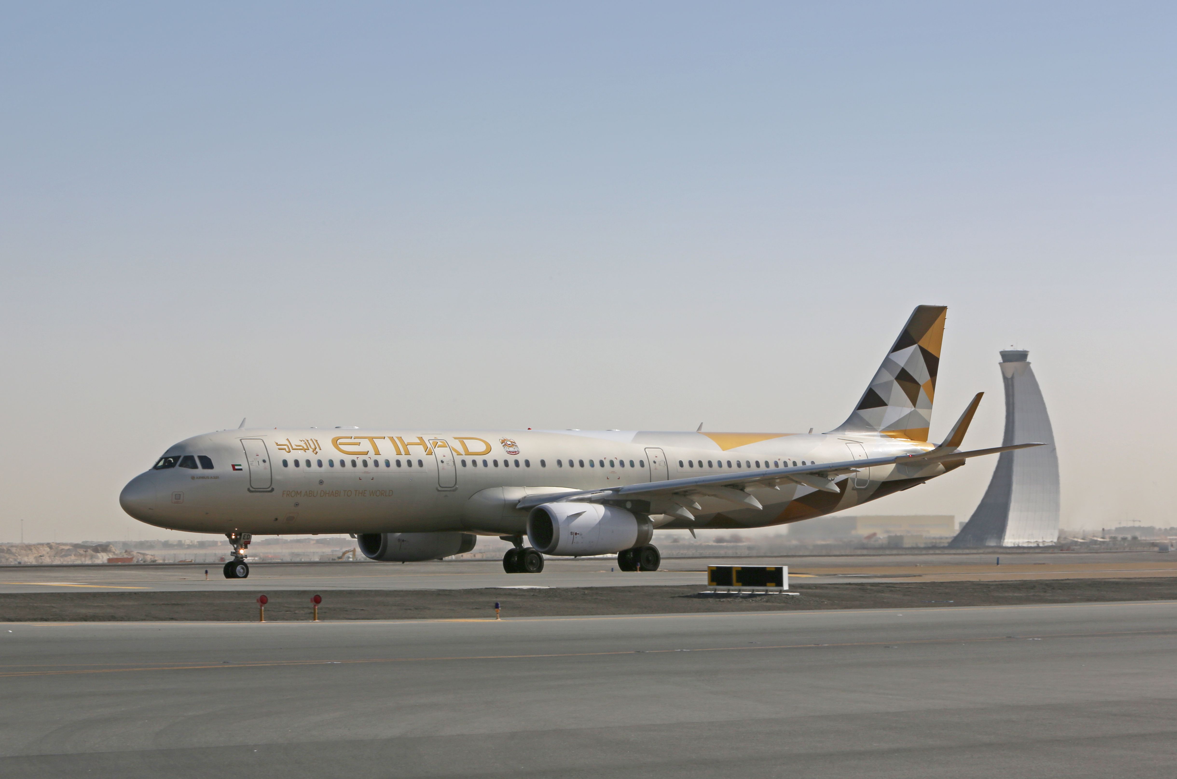 An Etihad Airways at Abu Dhabi International Airport