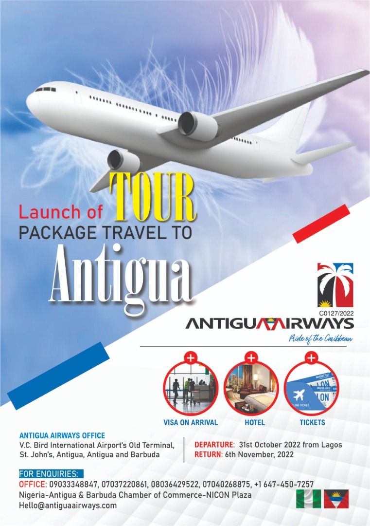 An Antigua Airways advertisment.