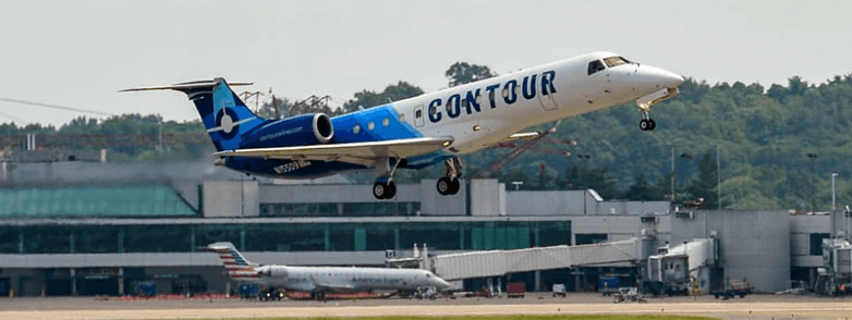 Contour Airlines Embraer ERJ135 taking off