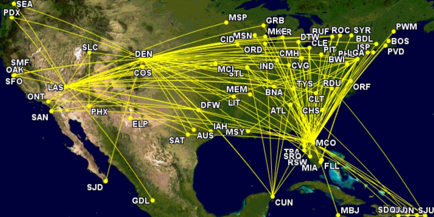 Here's Where Frontier Is Flying Its Airbus A321s This Month