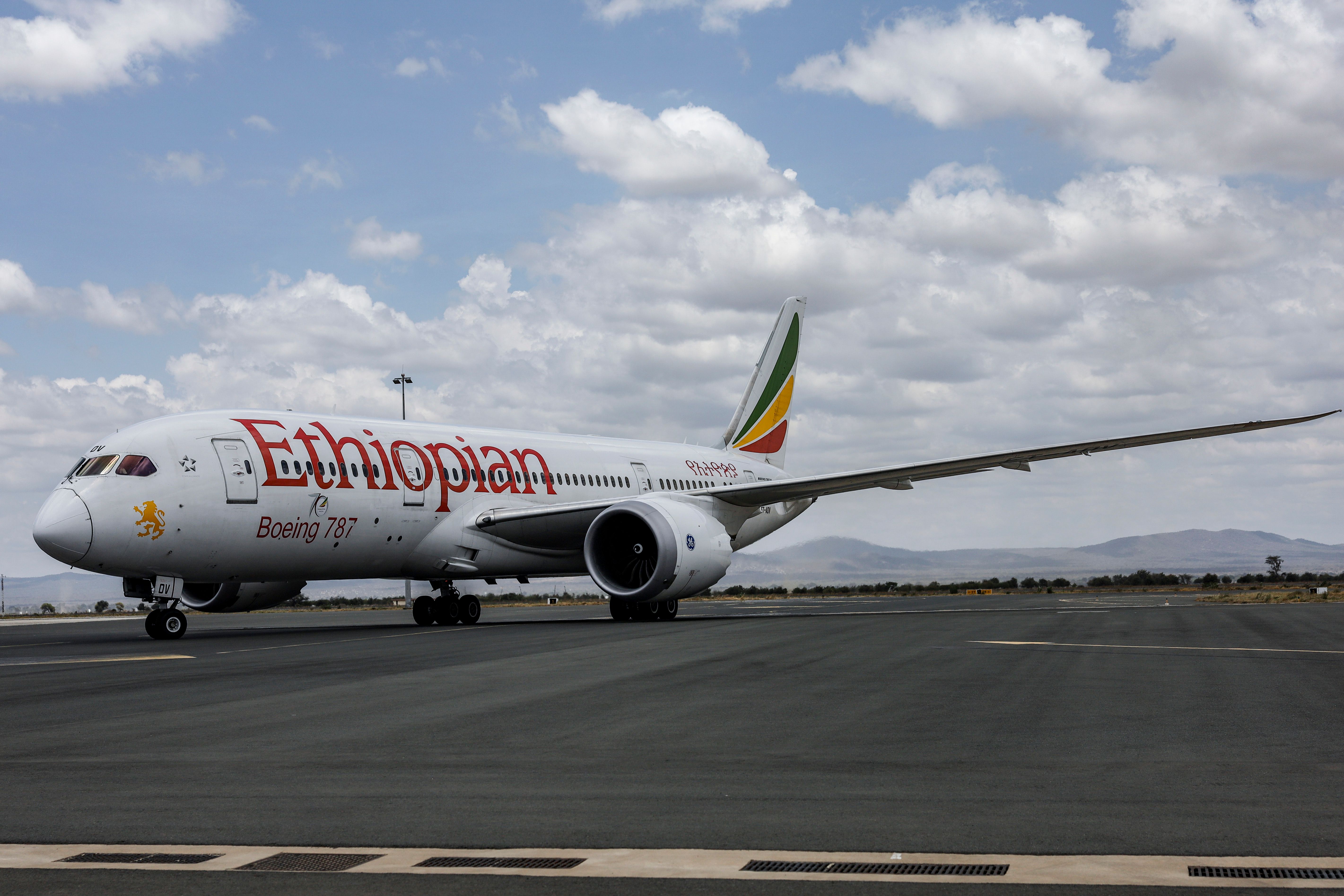 An Ethiopian Airlines Boeing 787