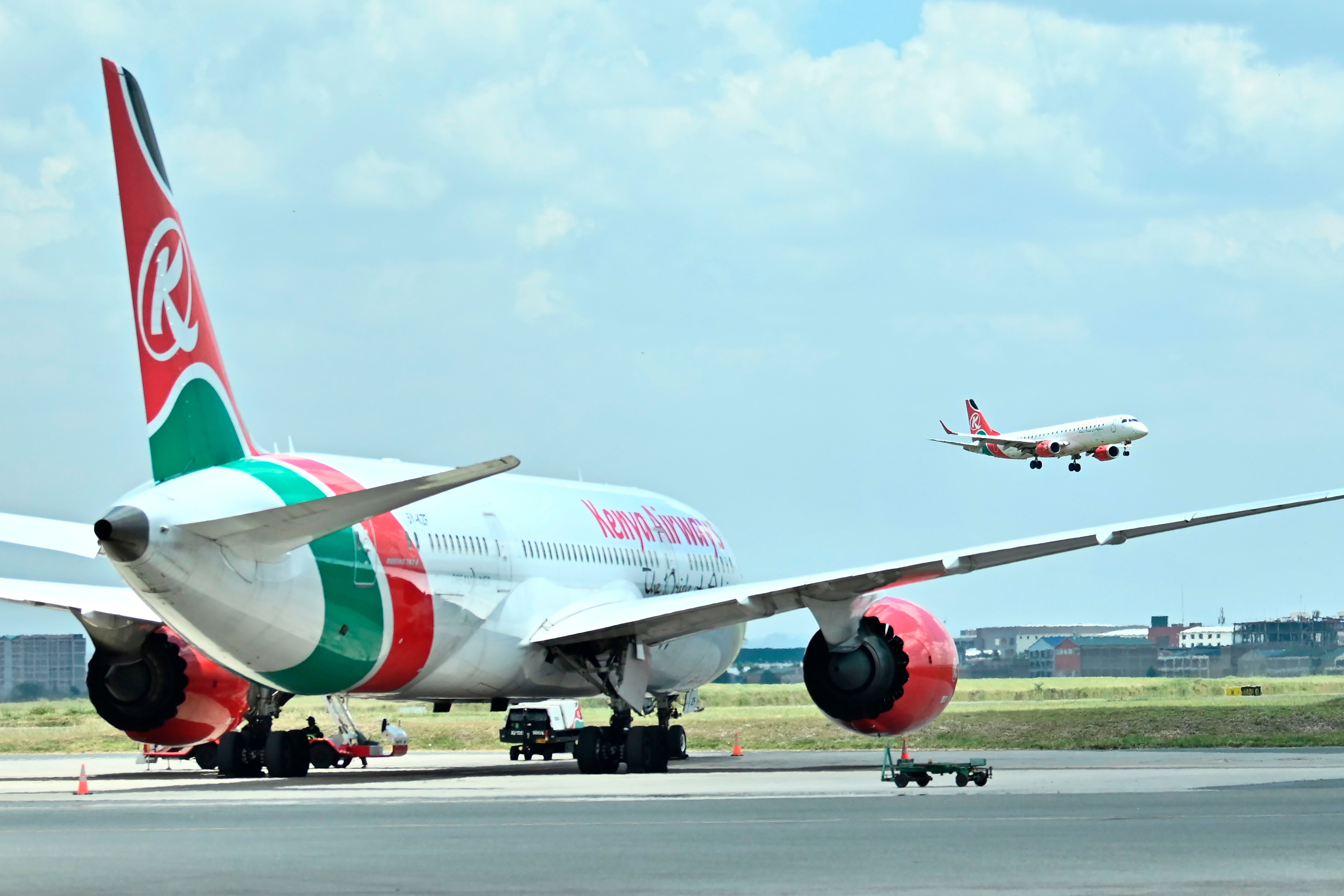 Kenya Airways Boeing 787 and Embraer E-190