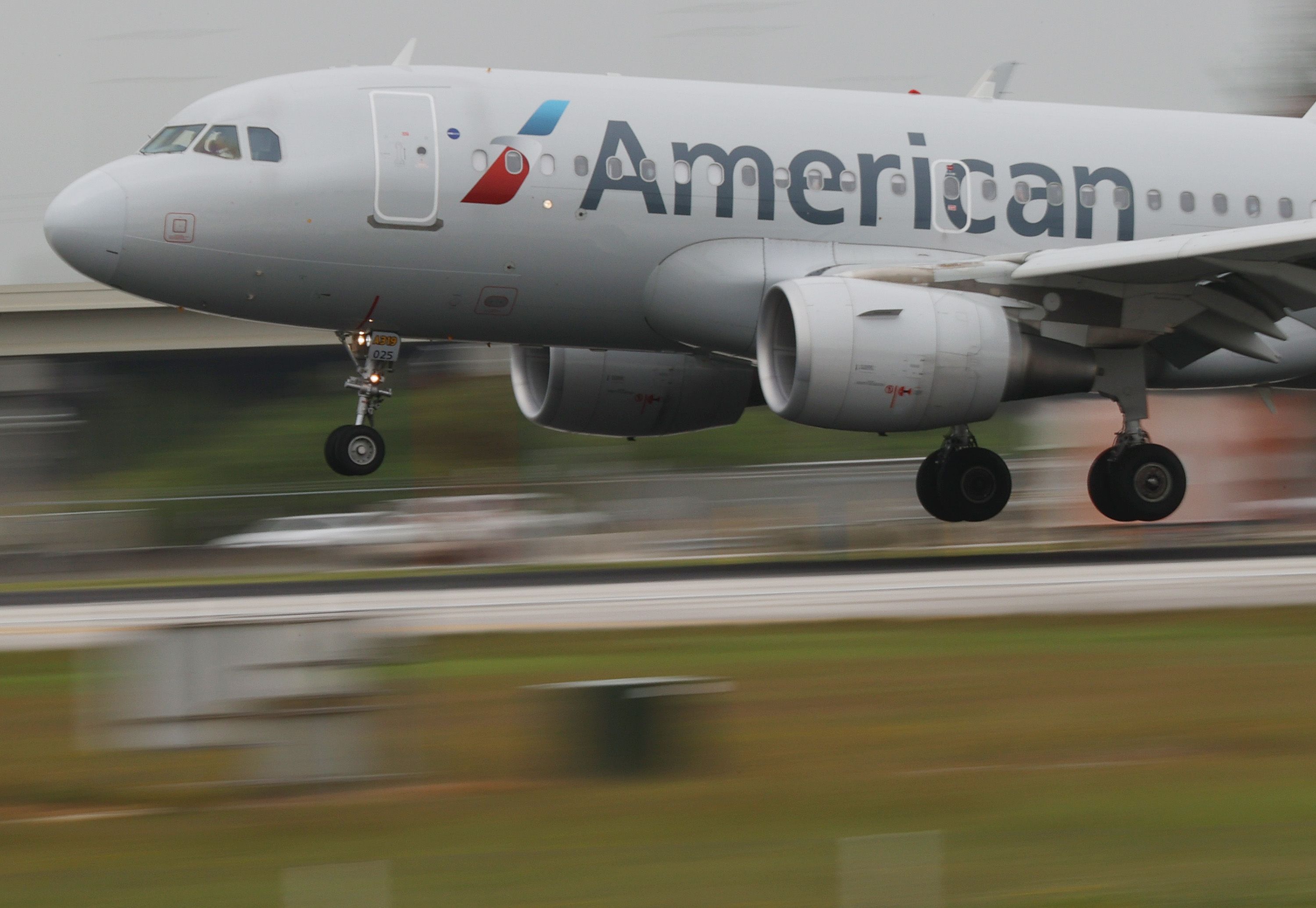 An American Airlines aircraft taking off