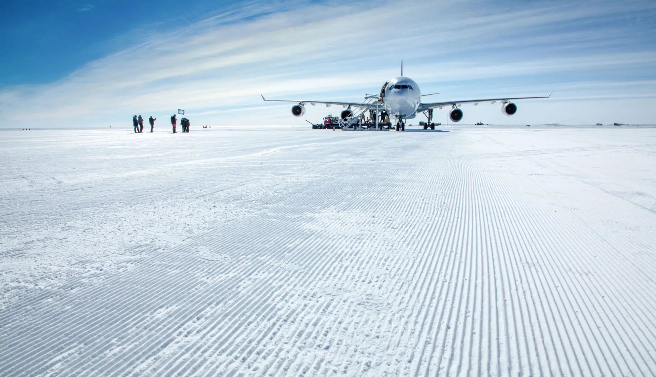 Hi Fly A340 WFR Runway 211102 Antarctica