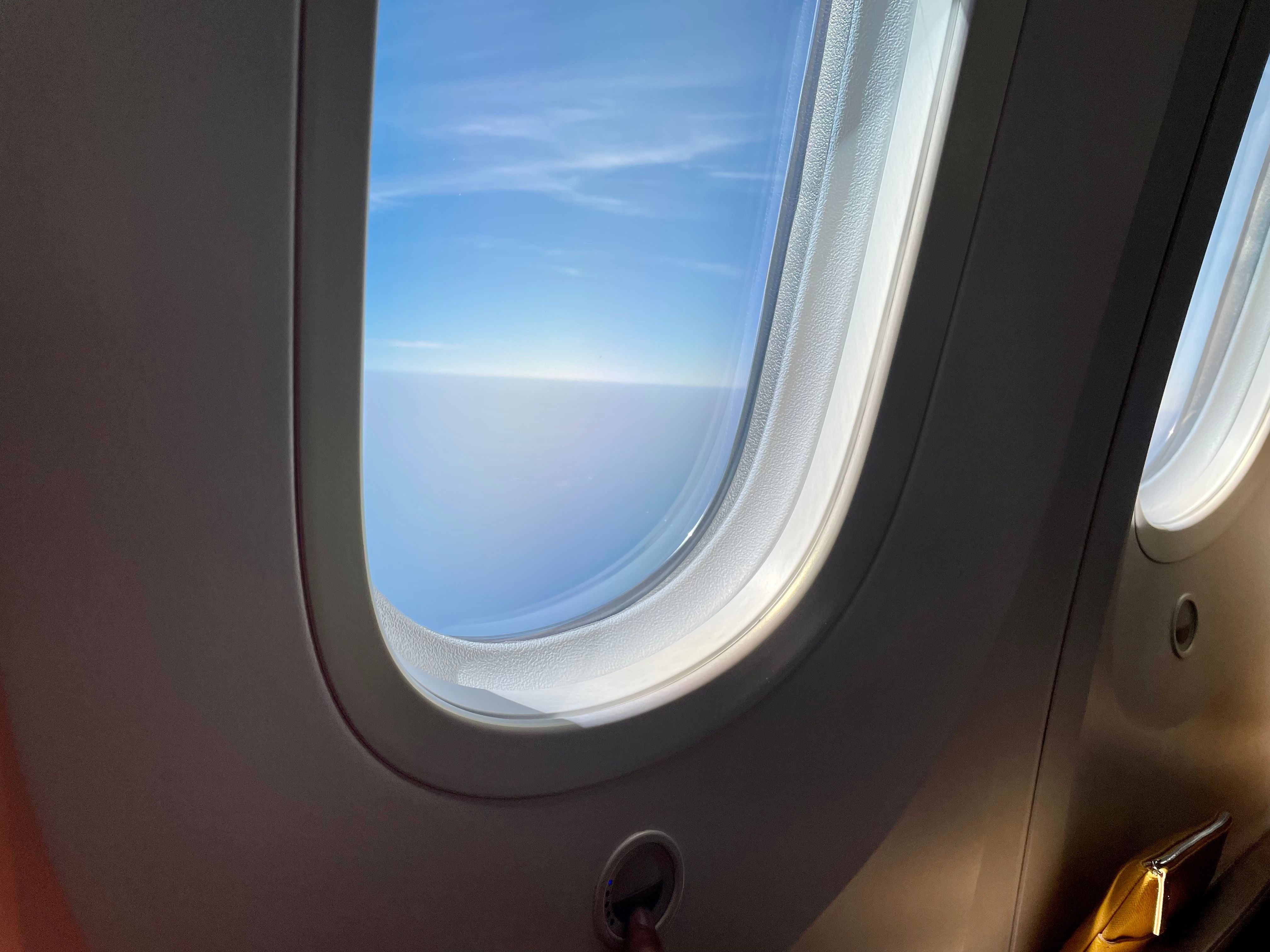 Etihad Boeing 787 business class windows