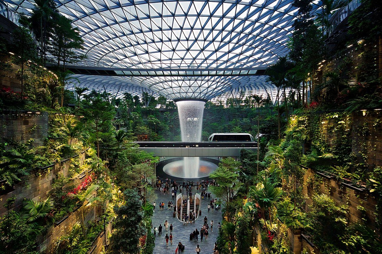Singapore Changi Airport Jewel Waterfall