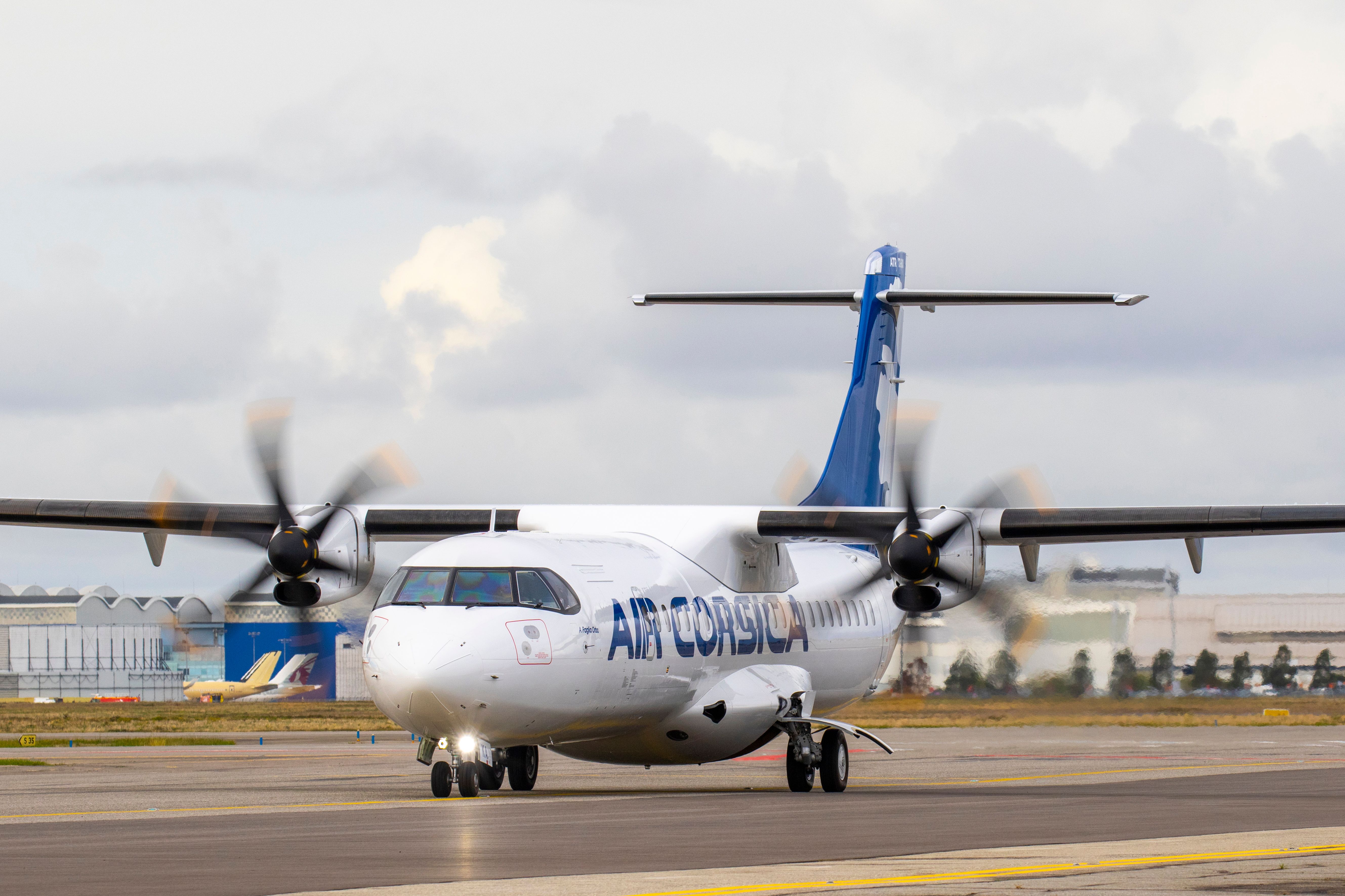 Air Corsica's First ATR 72-600 on the runway.