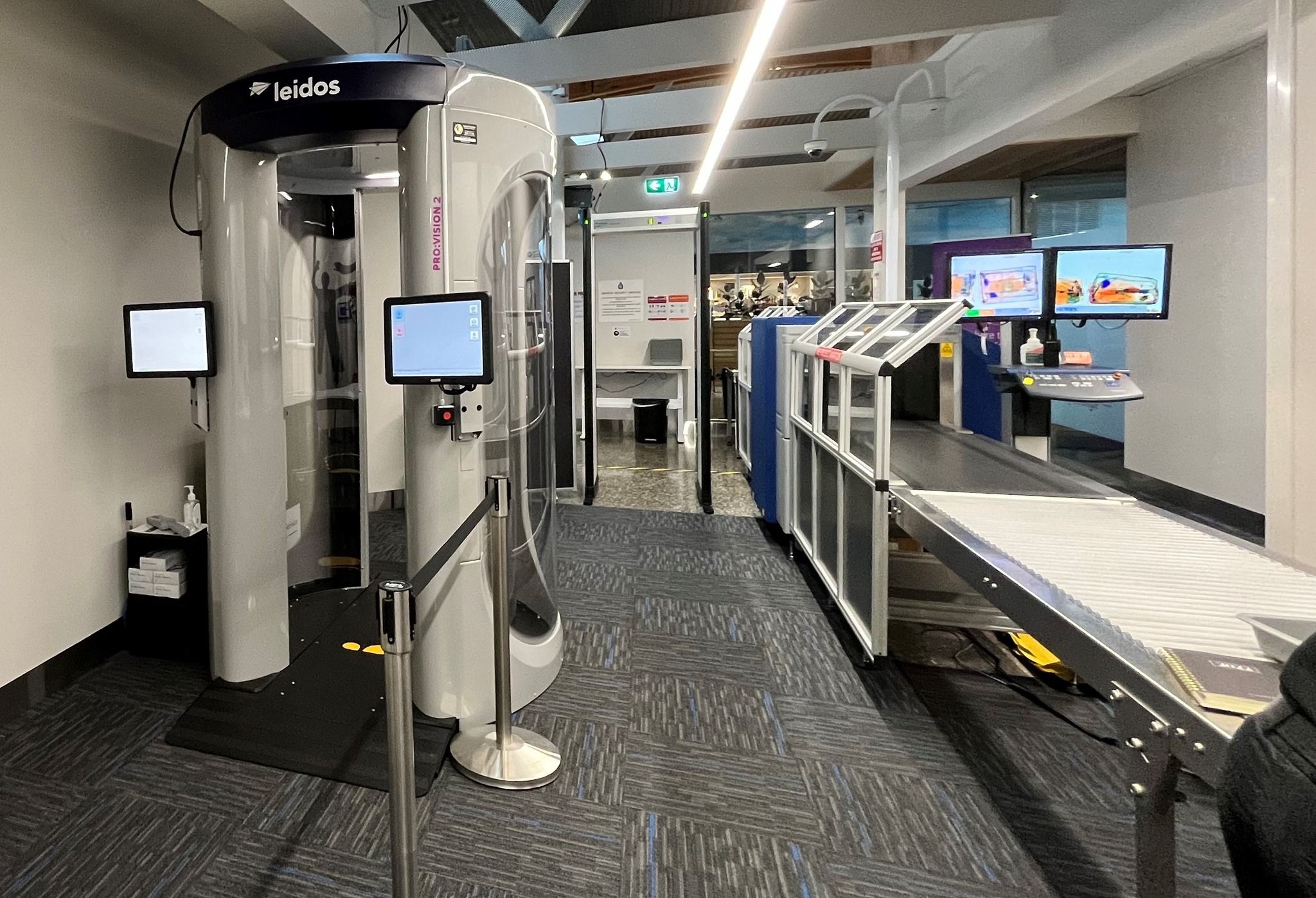 Body screeners at Invercargill Airport