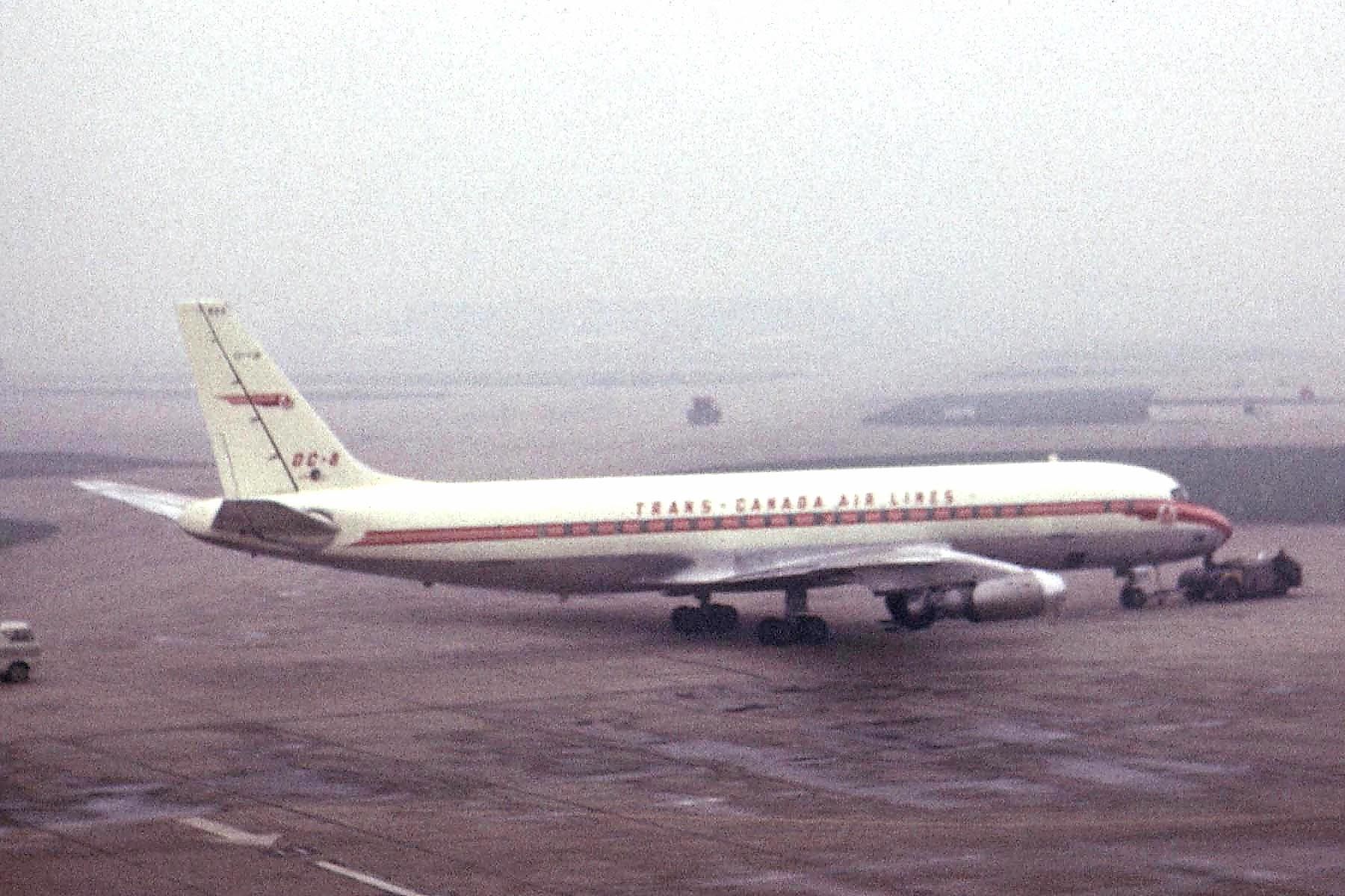 Trans-Canada Airlines DC-8 at London Heathrow Airport in 1964