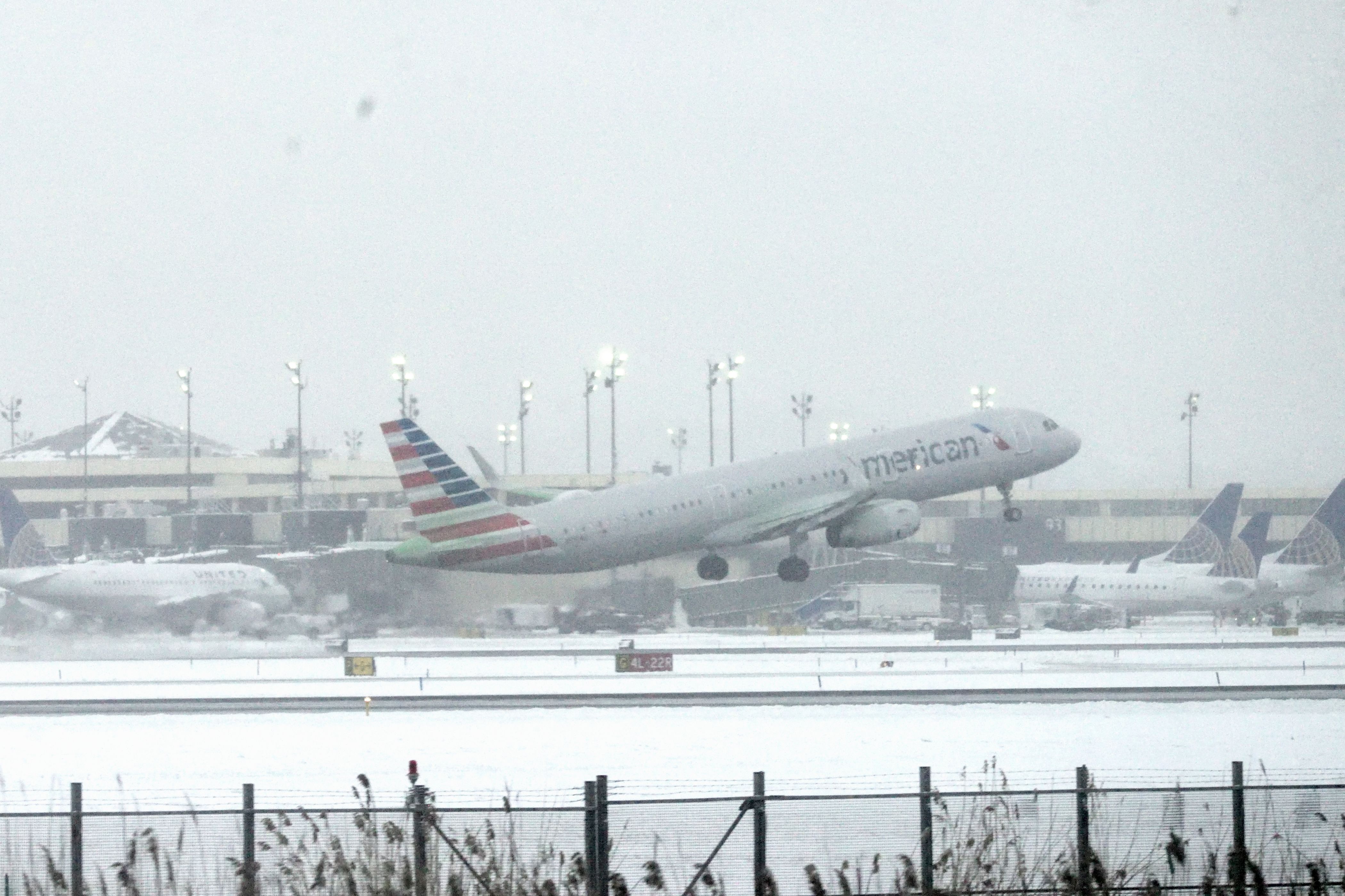 American Airlines Aircraft Taking off at Airport