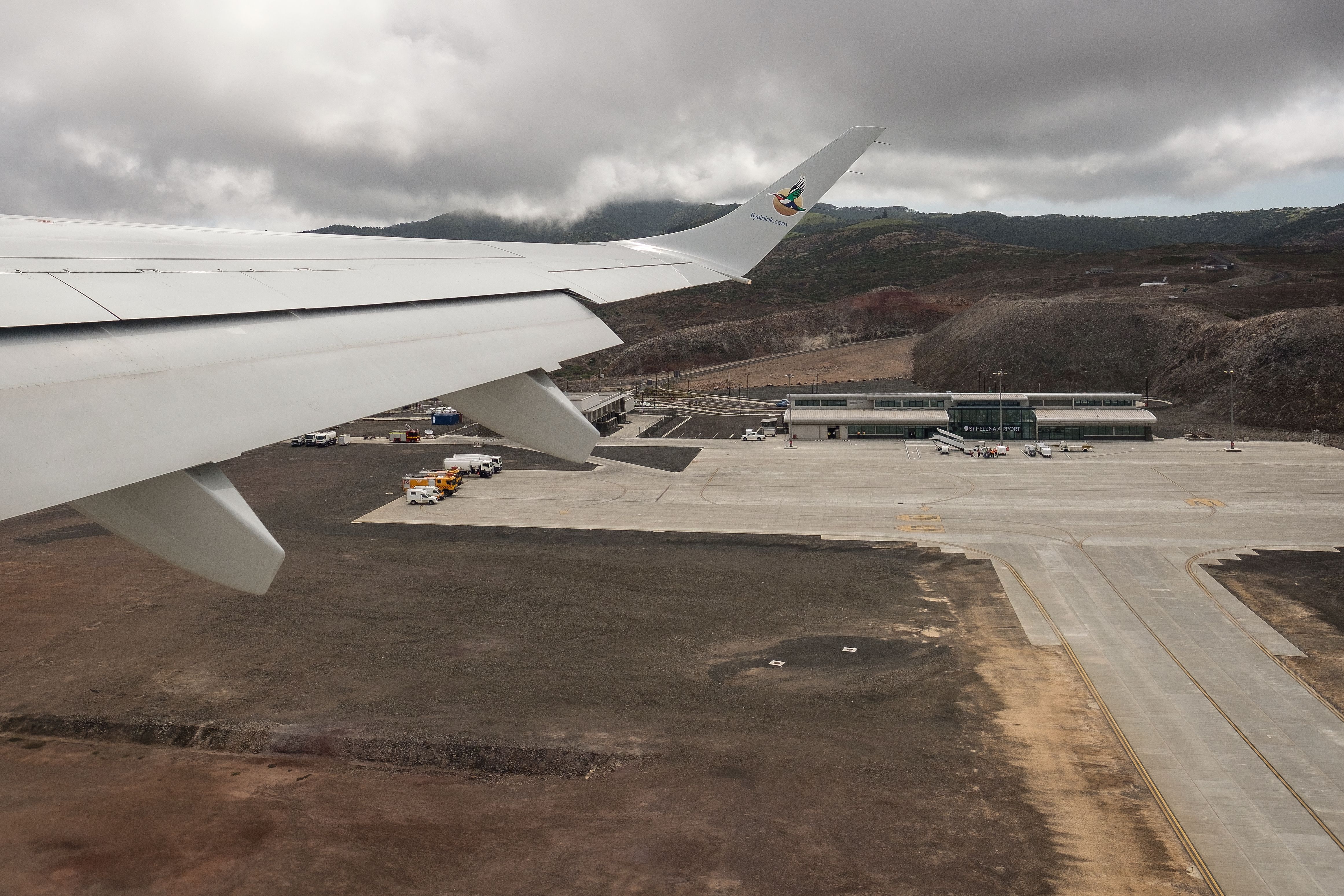 St Helena Airport from the air