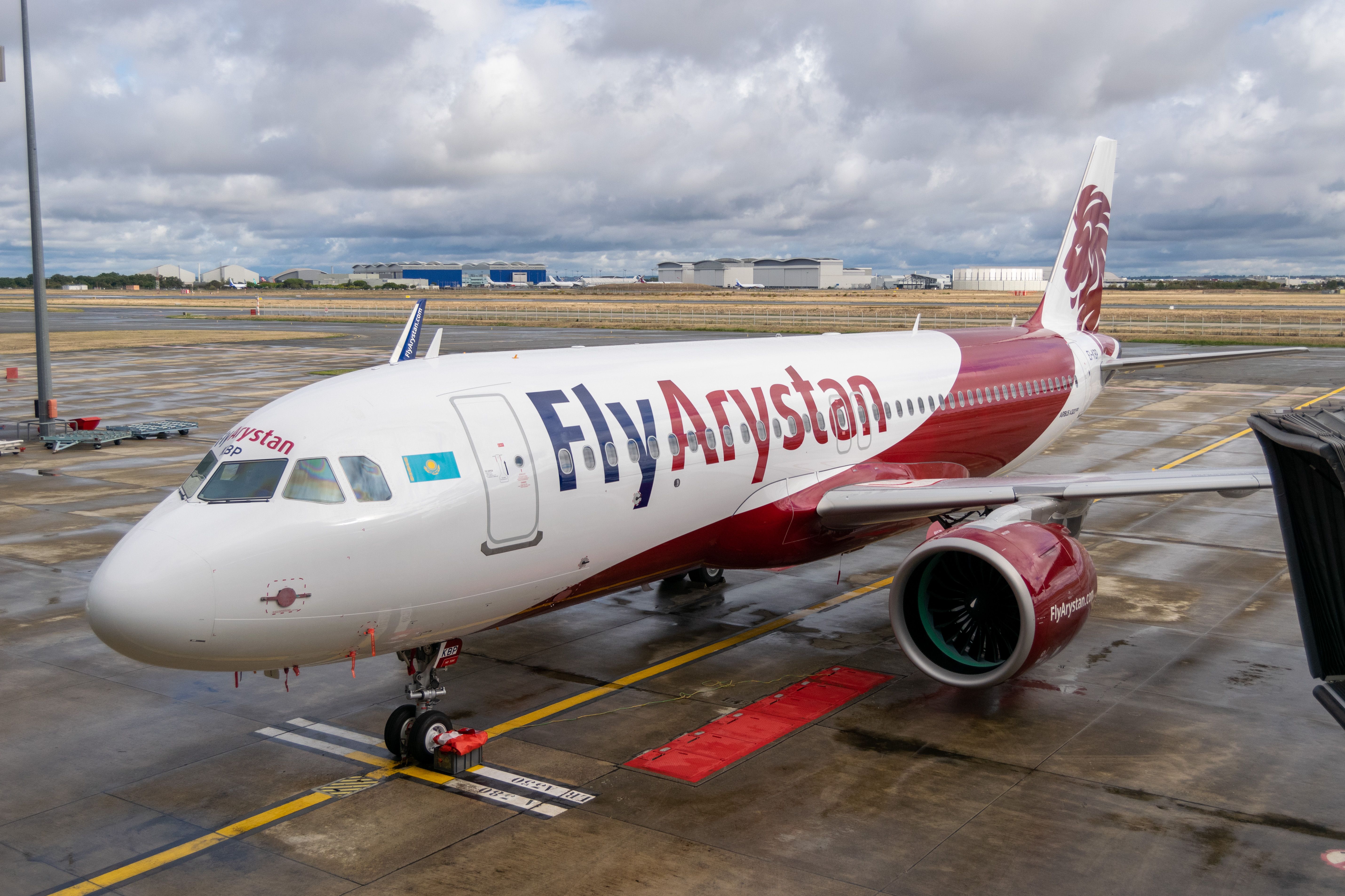 FLyArystan A320neo at delivery center