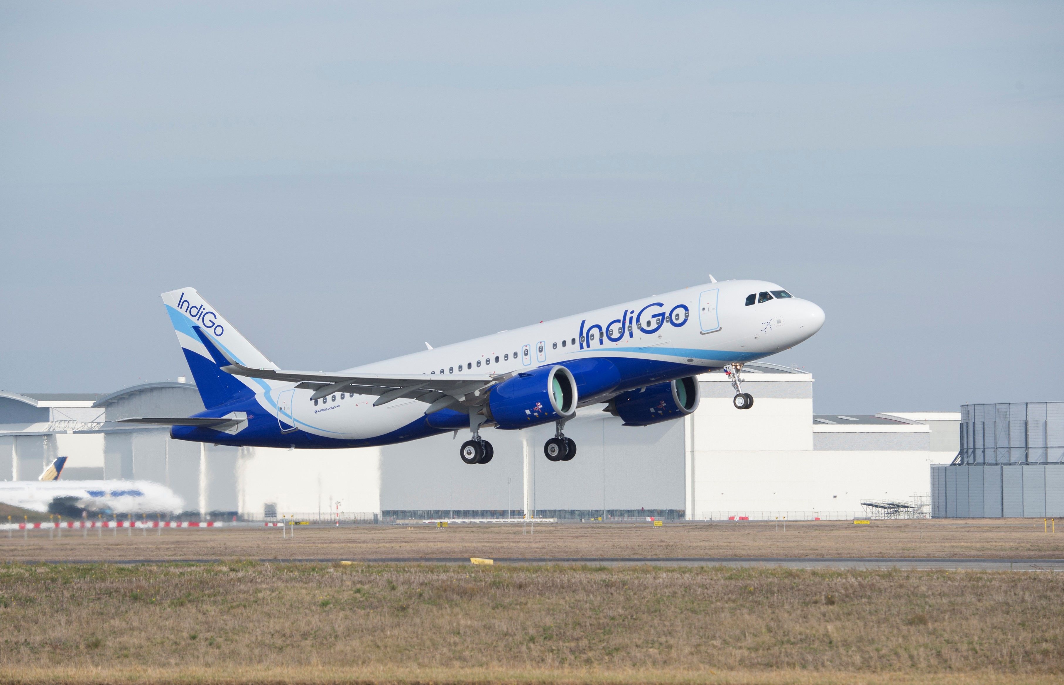 IndiGo Airbus A320 takes off