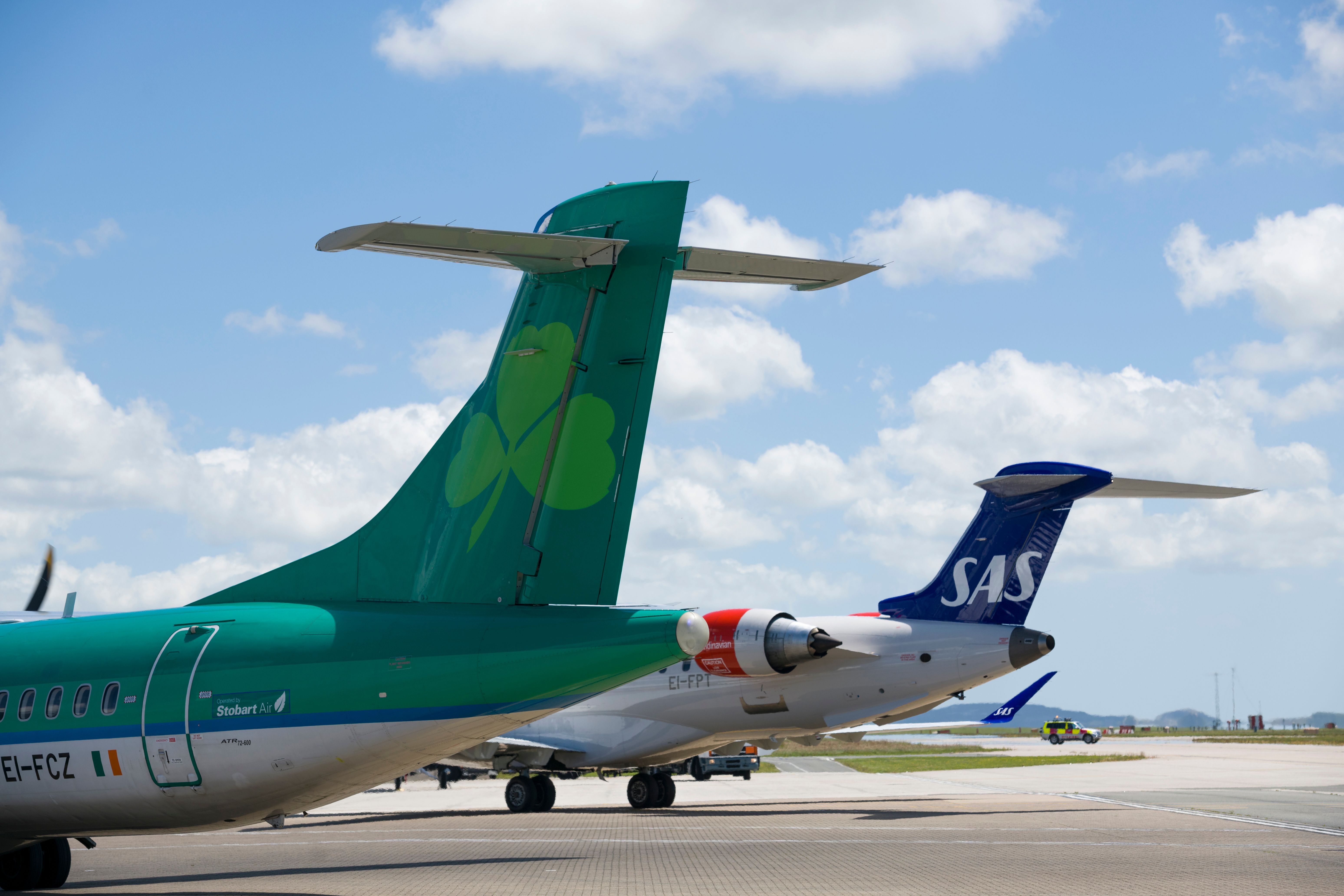 Aer Lingus and SAS PC Cornwall Airport Newquay 