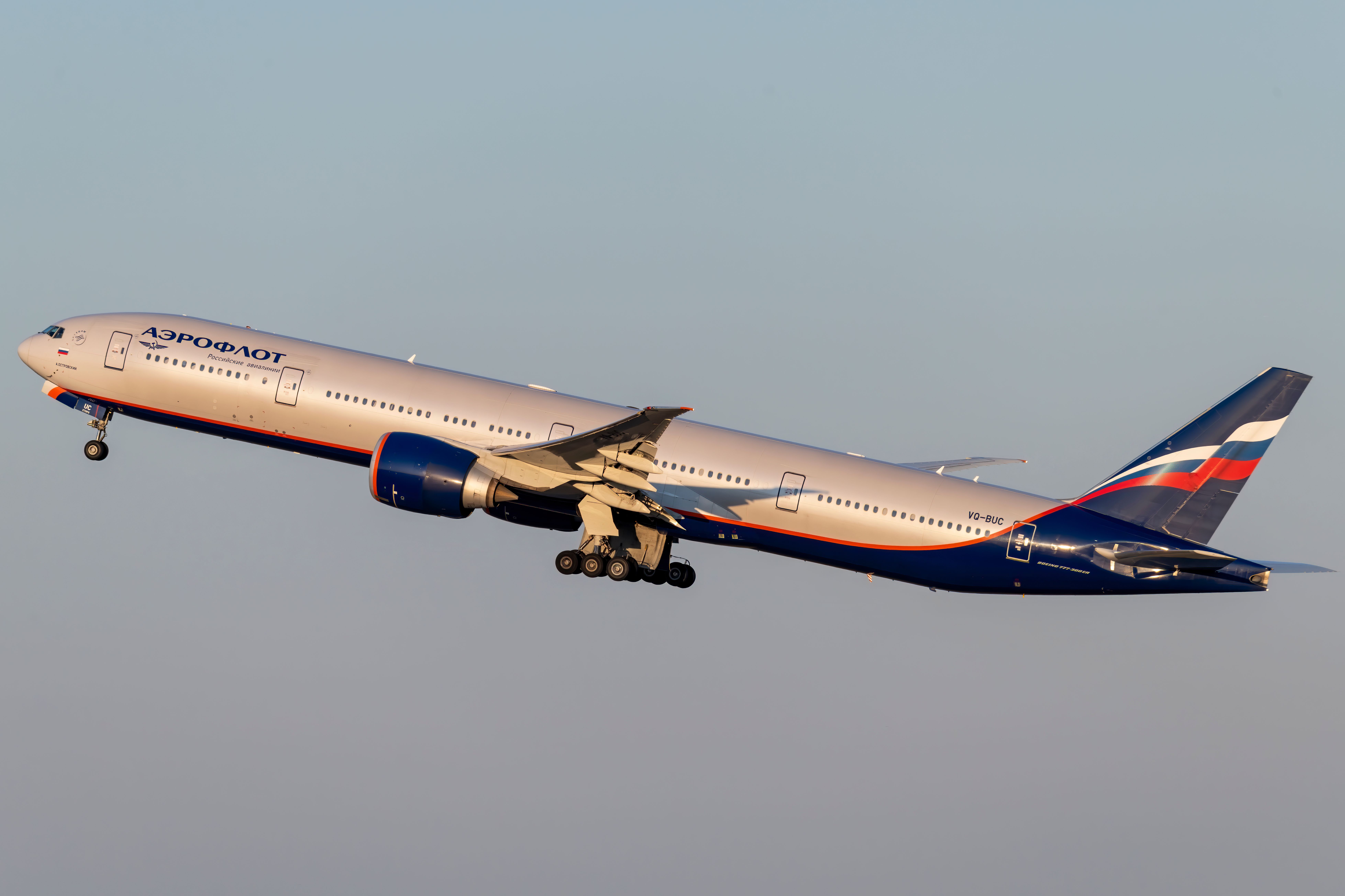 Aeroflot Boeing 777-300 ER taking off