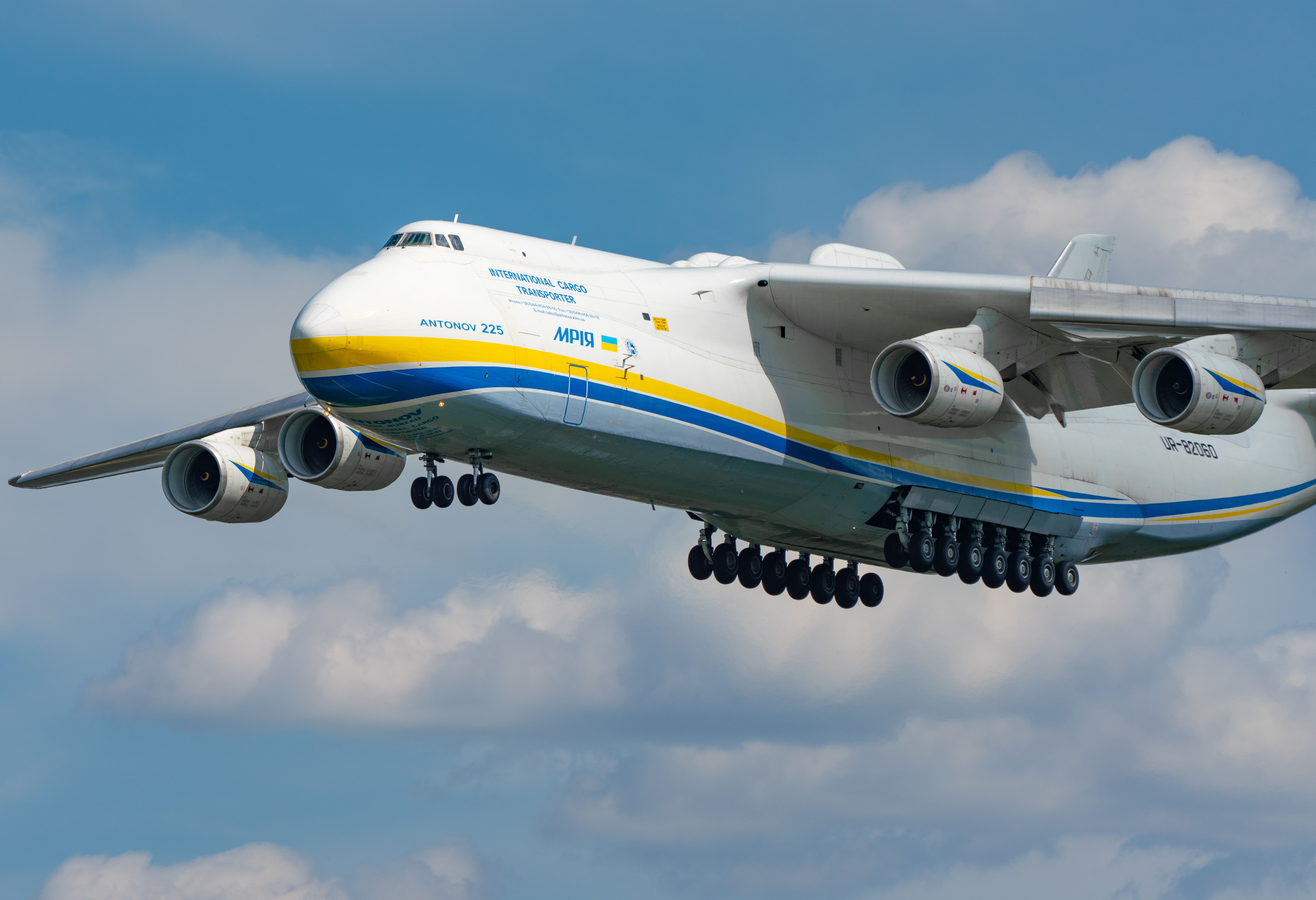AN-225 Antonov Mriya departed from the Kyiv-Antonov-2 International Airport to perform commercial cargo shipping flight.-1