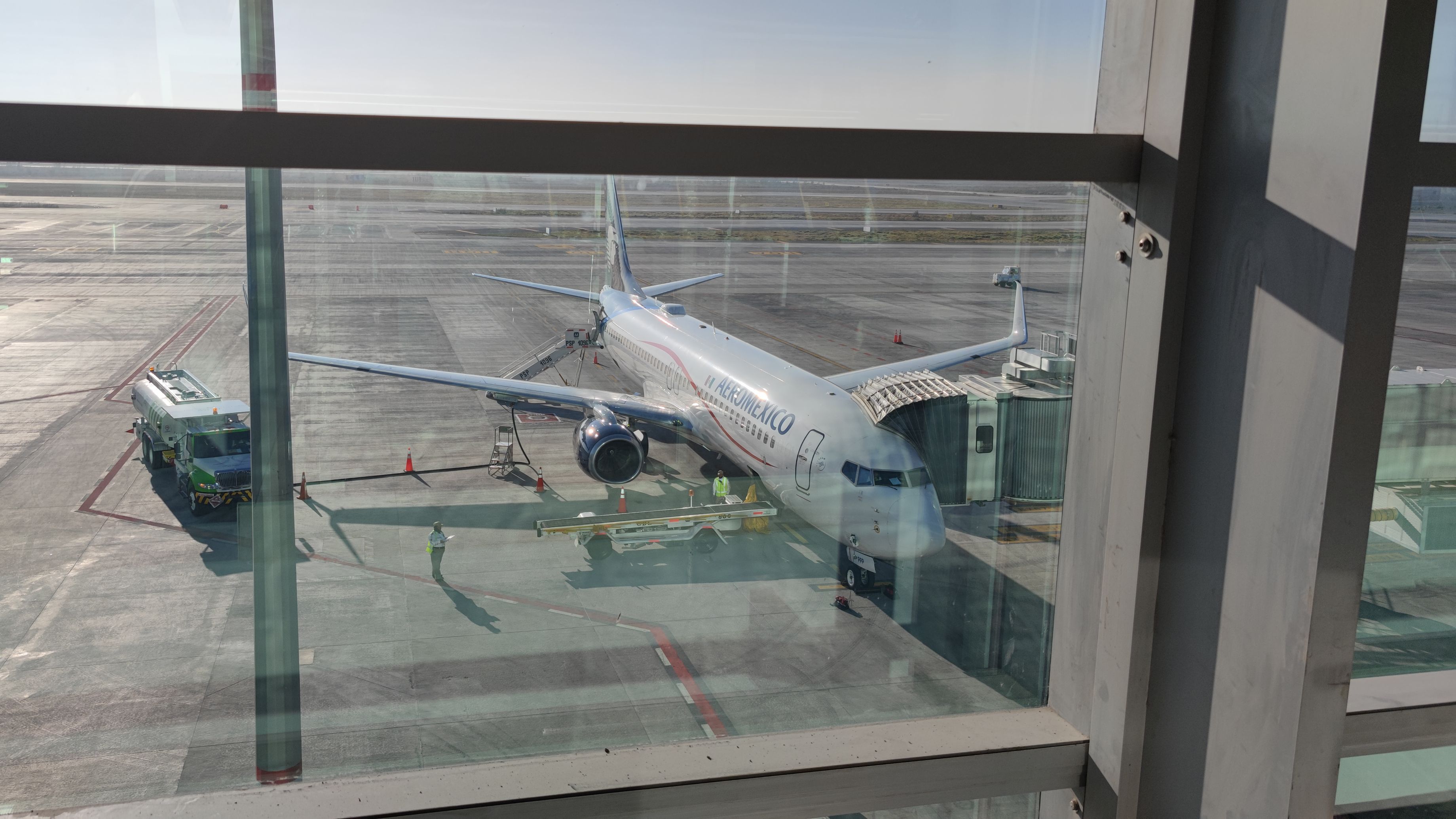 An Aeromexico Boeing 737 parked in Mexico City's Felipe Ángeles International Airport-1