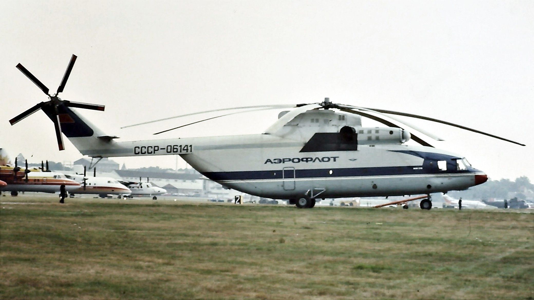 An Aeroflot Mi-26 at the 1984 Farnborough Air Show