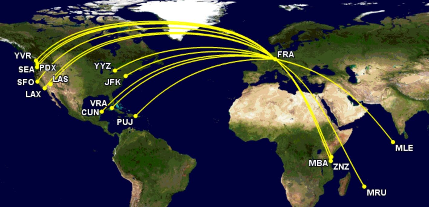 Condor's A330neo summer route network
