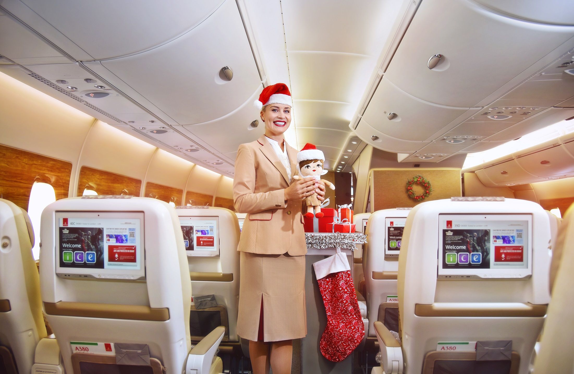 Emirates cabin crew Christmas