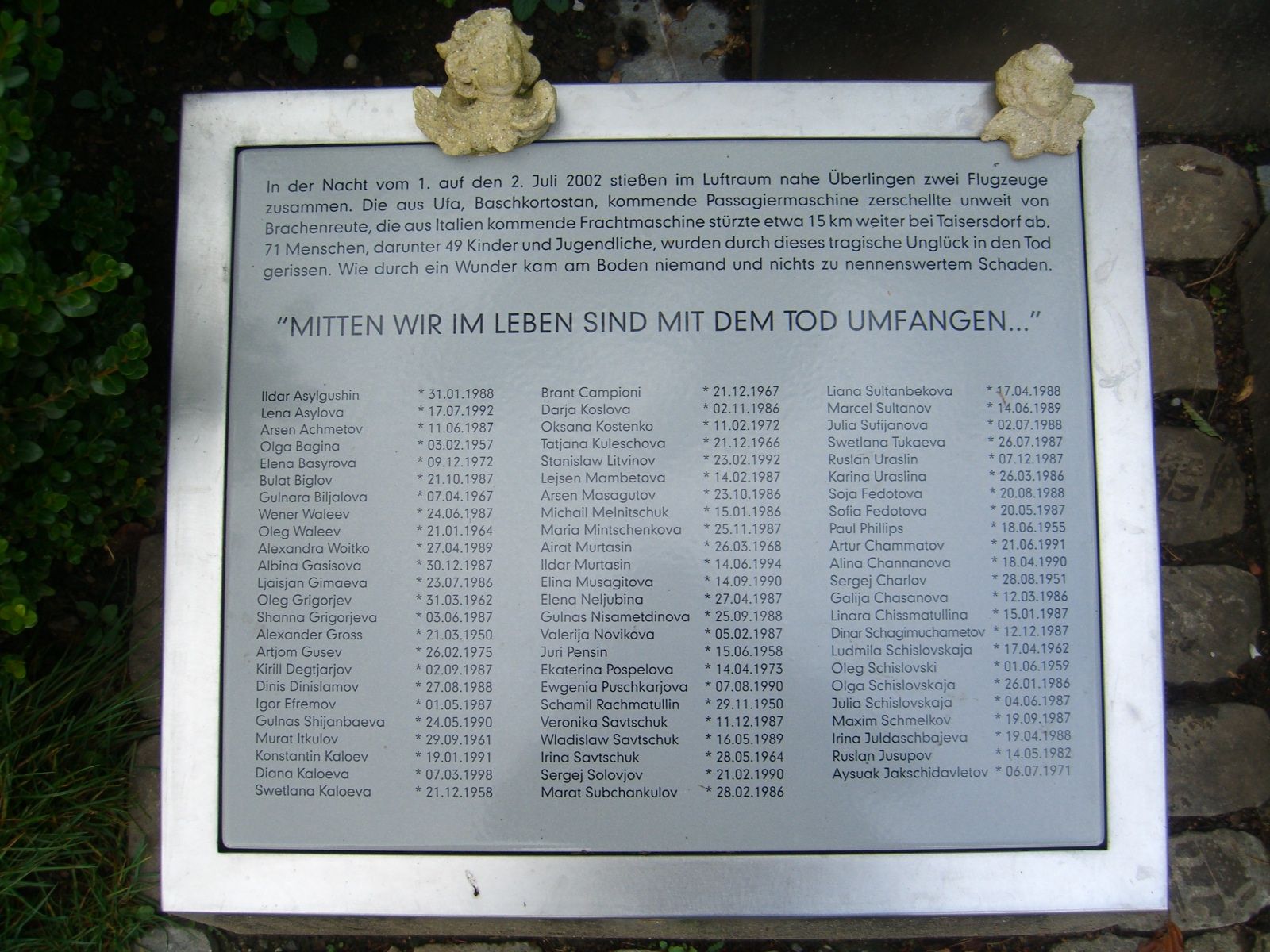 Uberlingen Mid-Air Collision Memorial
