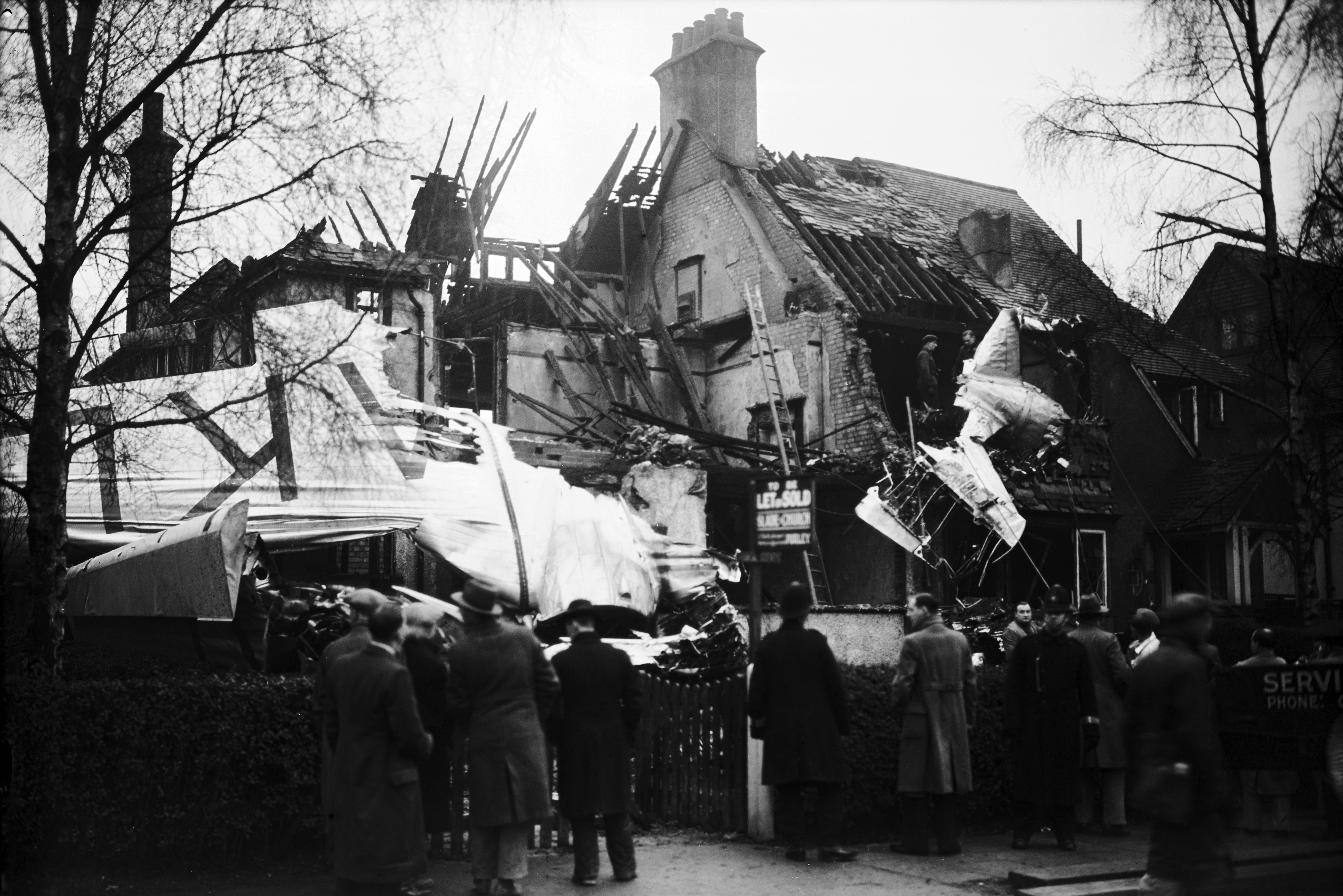 The house in Purley where the KLM DC-2 crashed