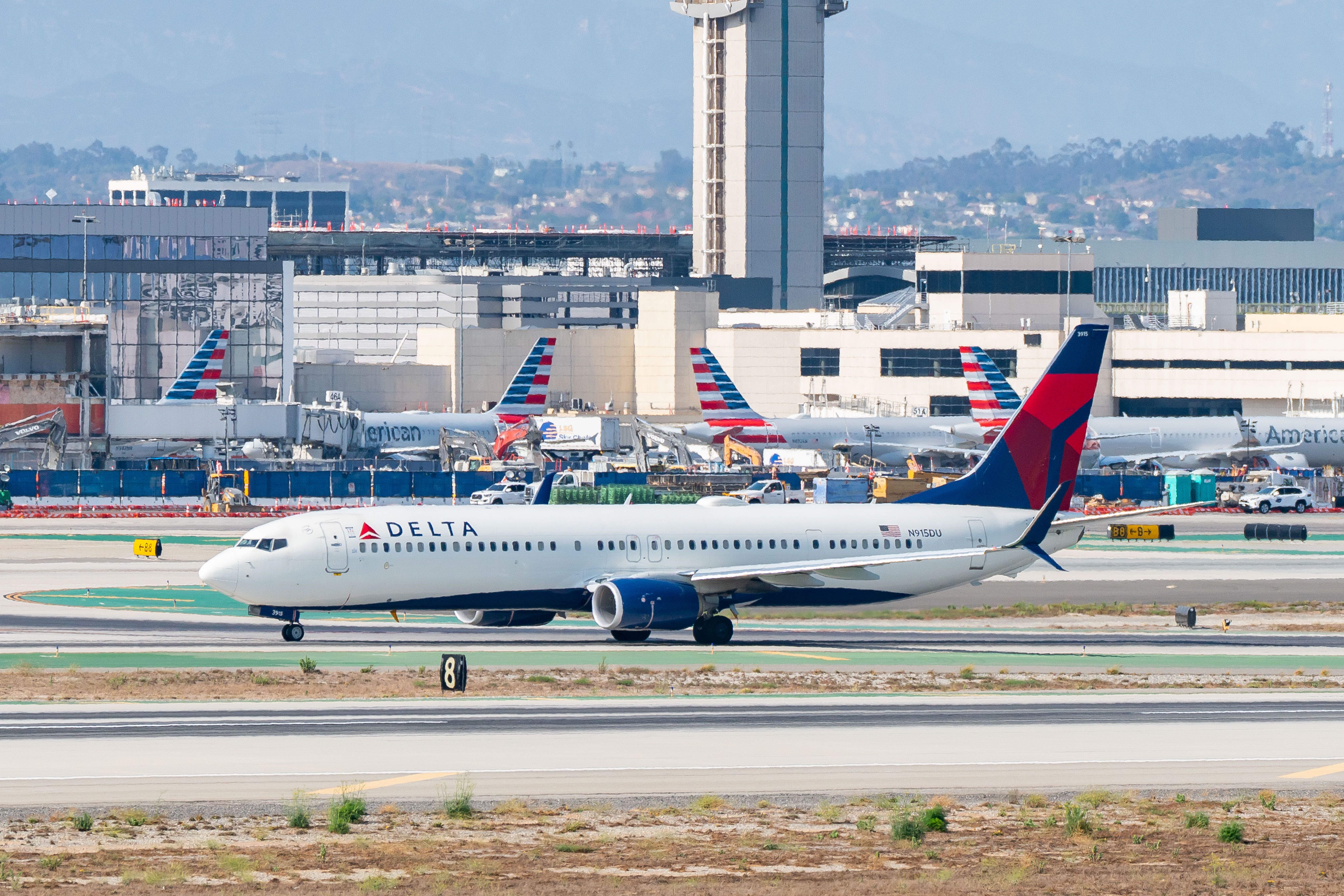 American Airlines and Delta Air Lines at Los Angeles International Airport
