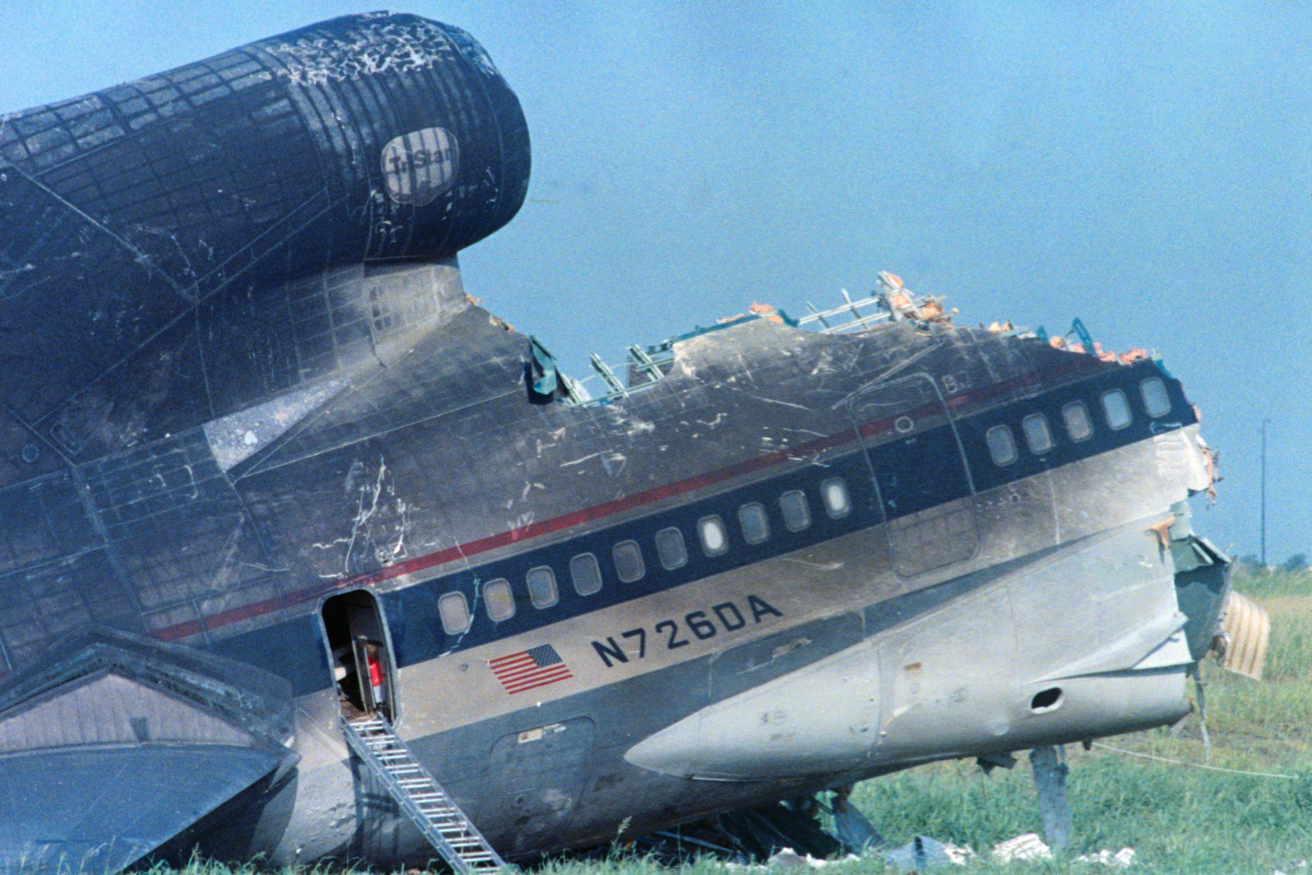 Delta L-1011 plane after crash