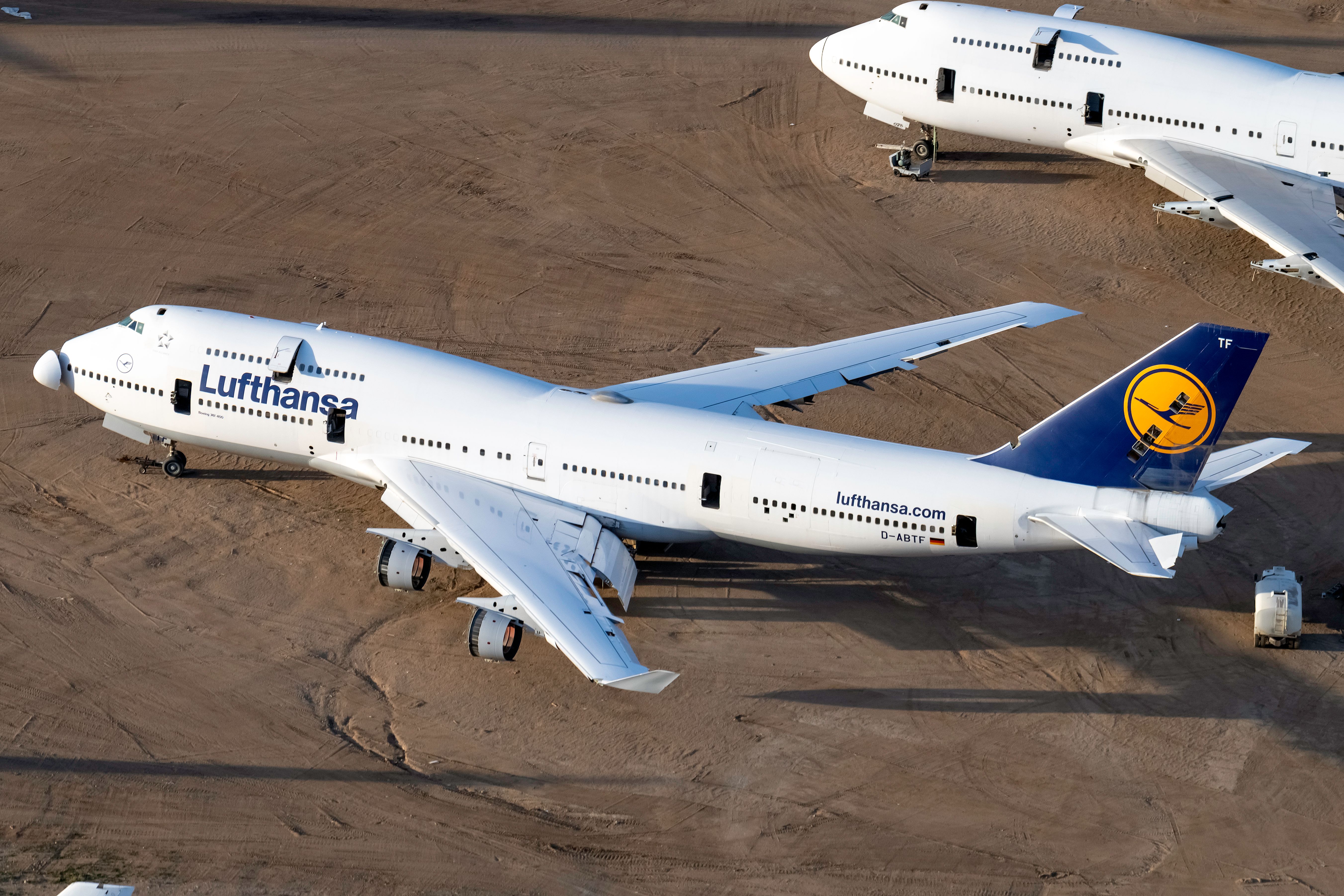 Lufthansa Retired Boeing 747 in desert
