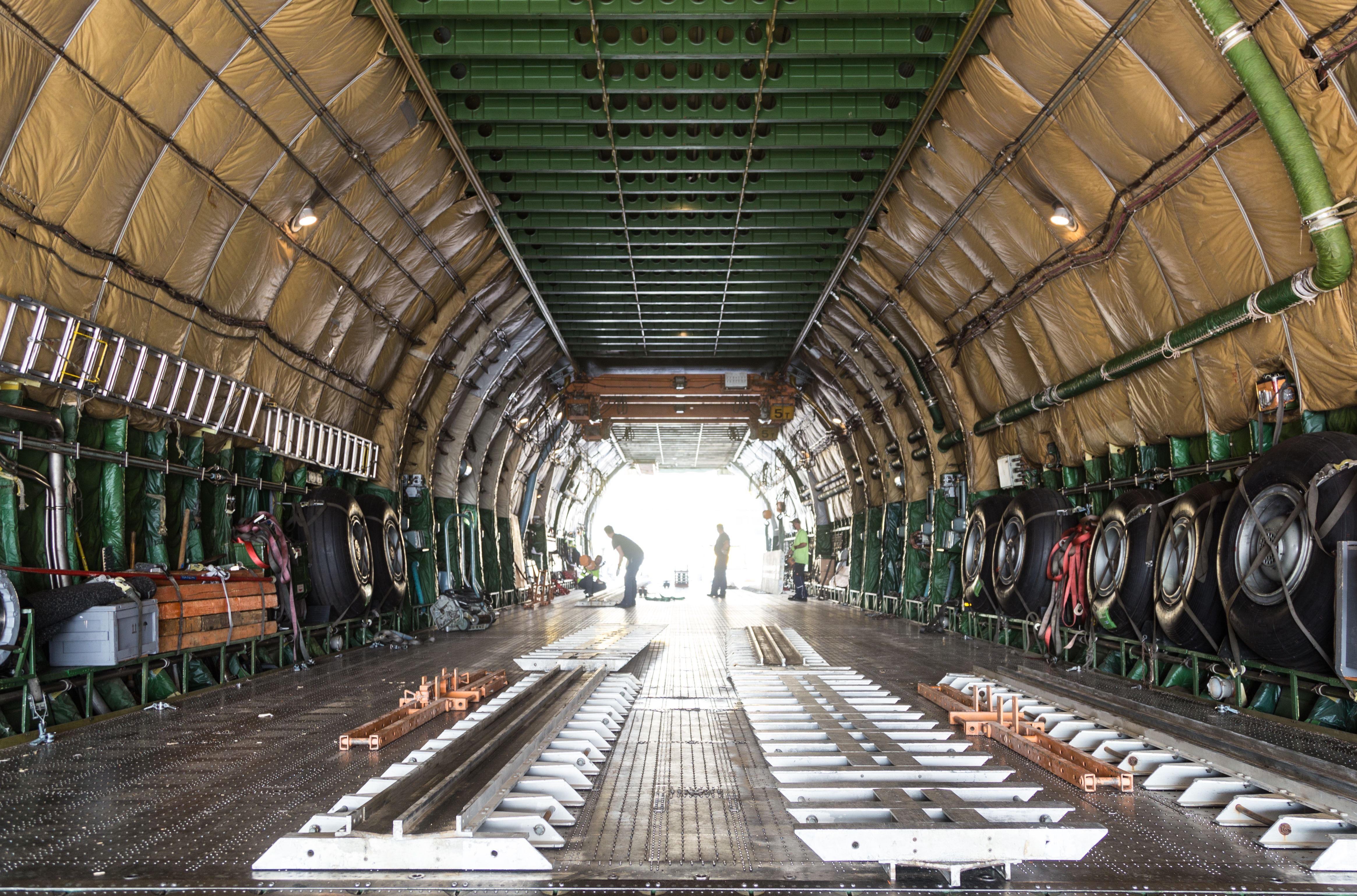 Main cargo hold of the An-124.