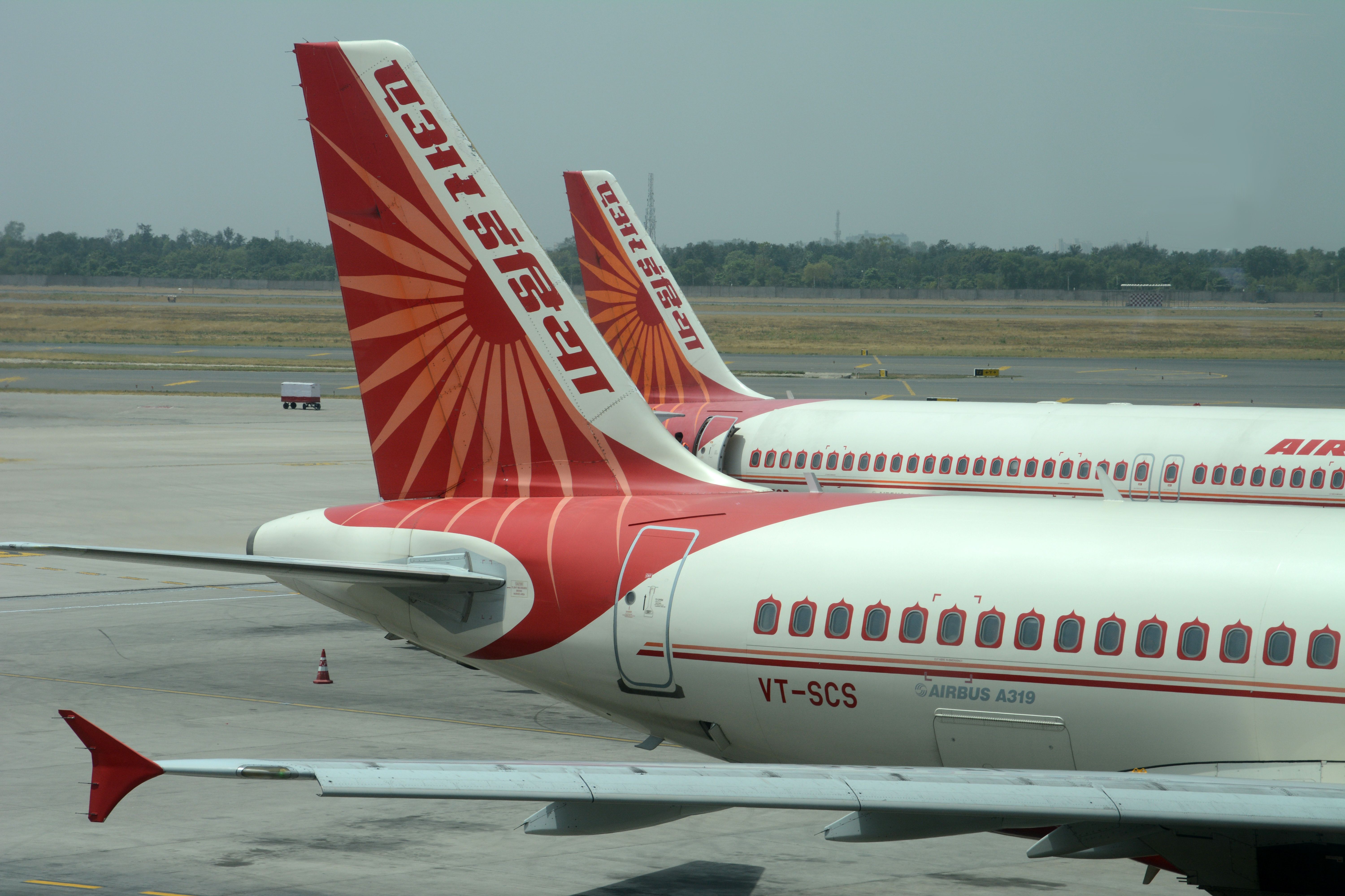 Air India planes at Delhi Airport