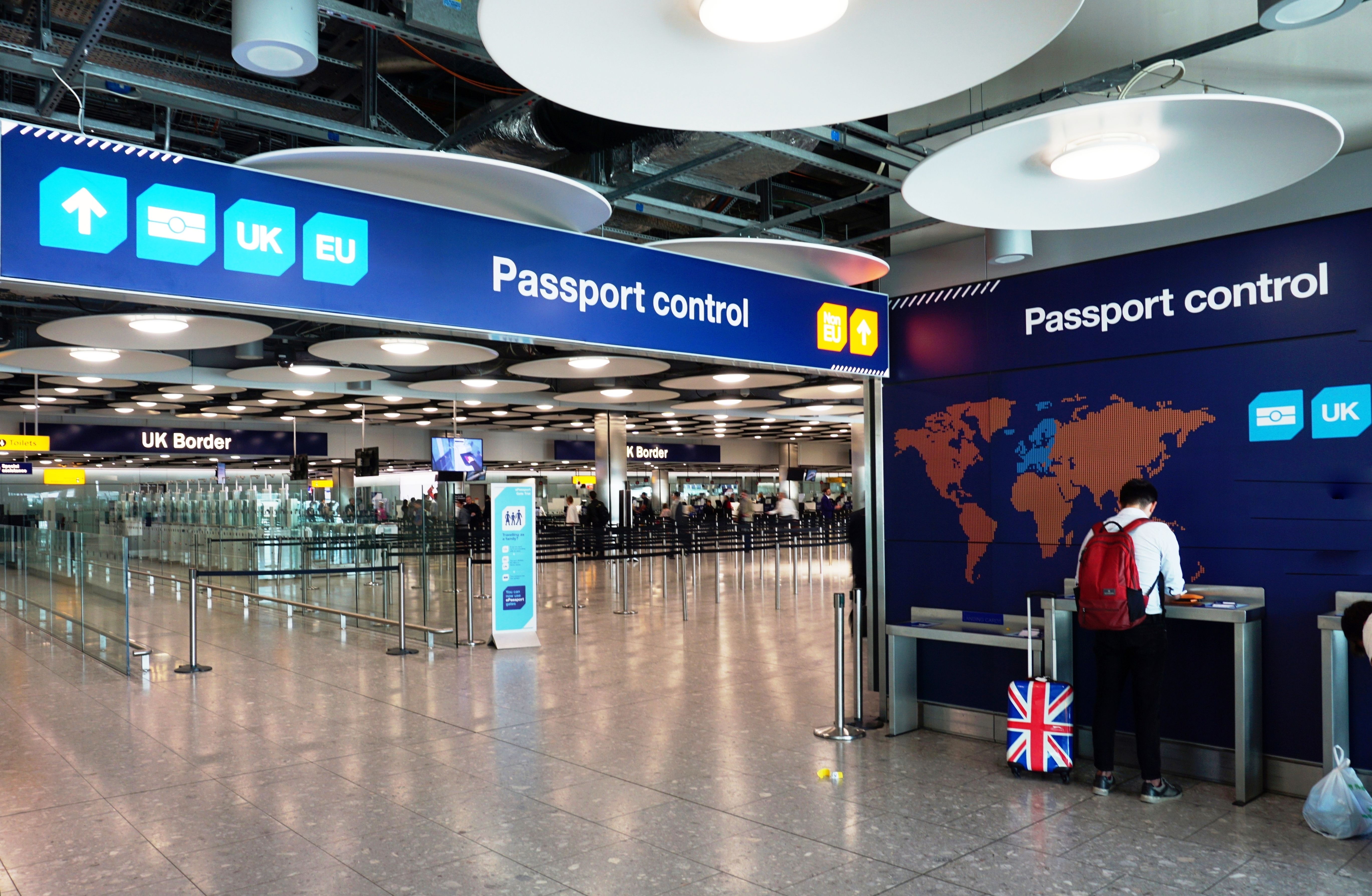 Passport Control at Heathrow 