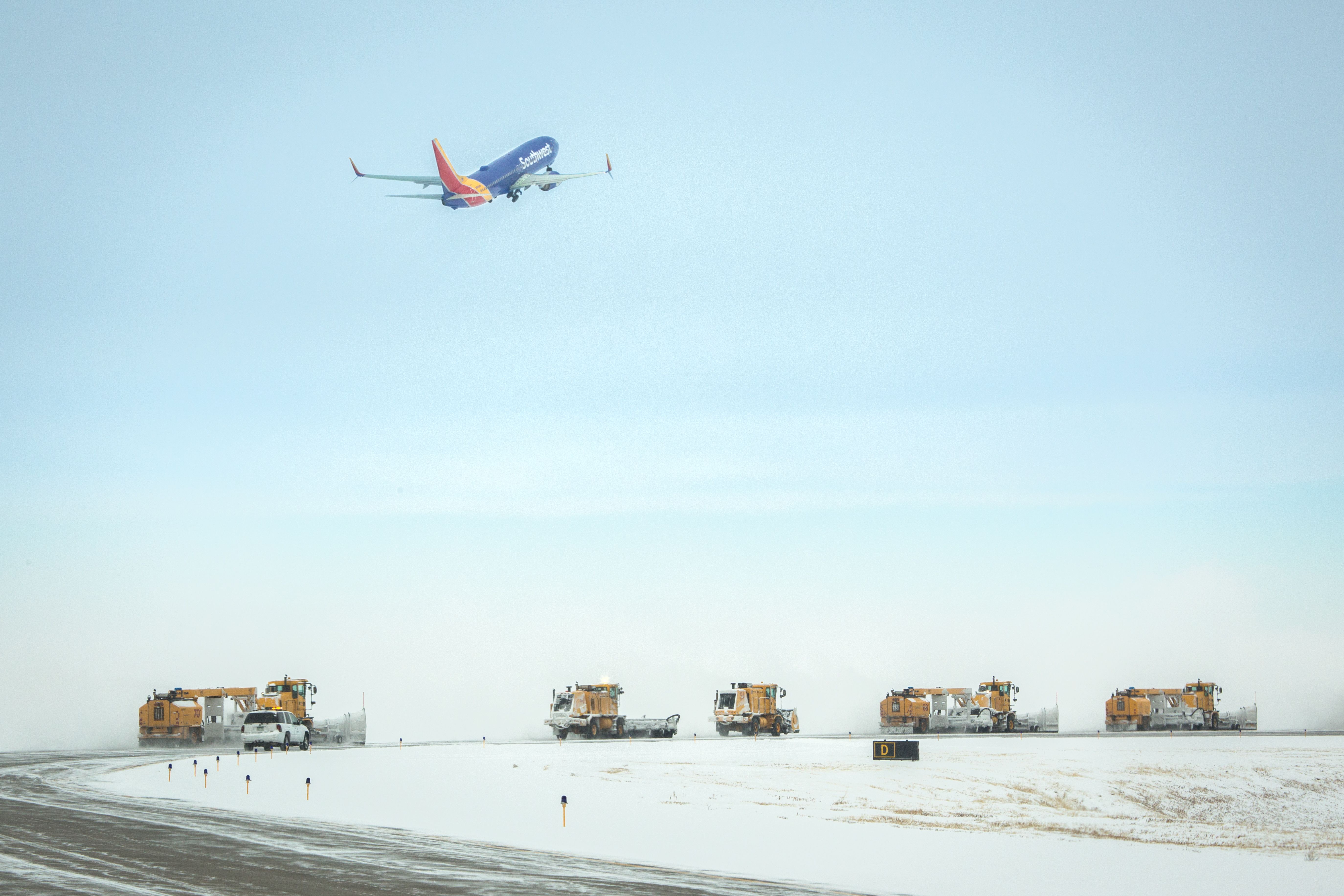 Southwest and snowplows PC Denver Airport