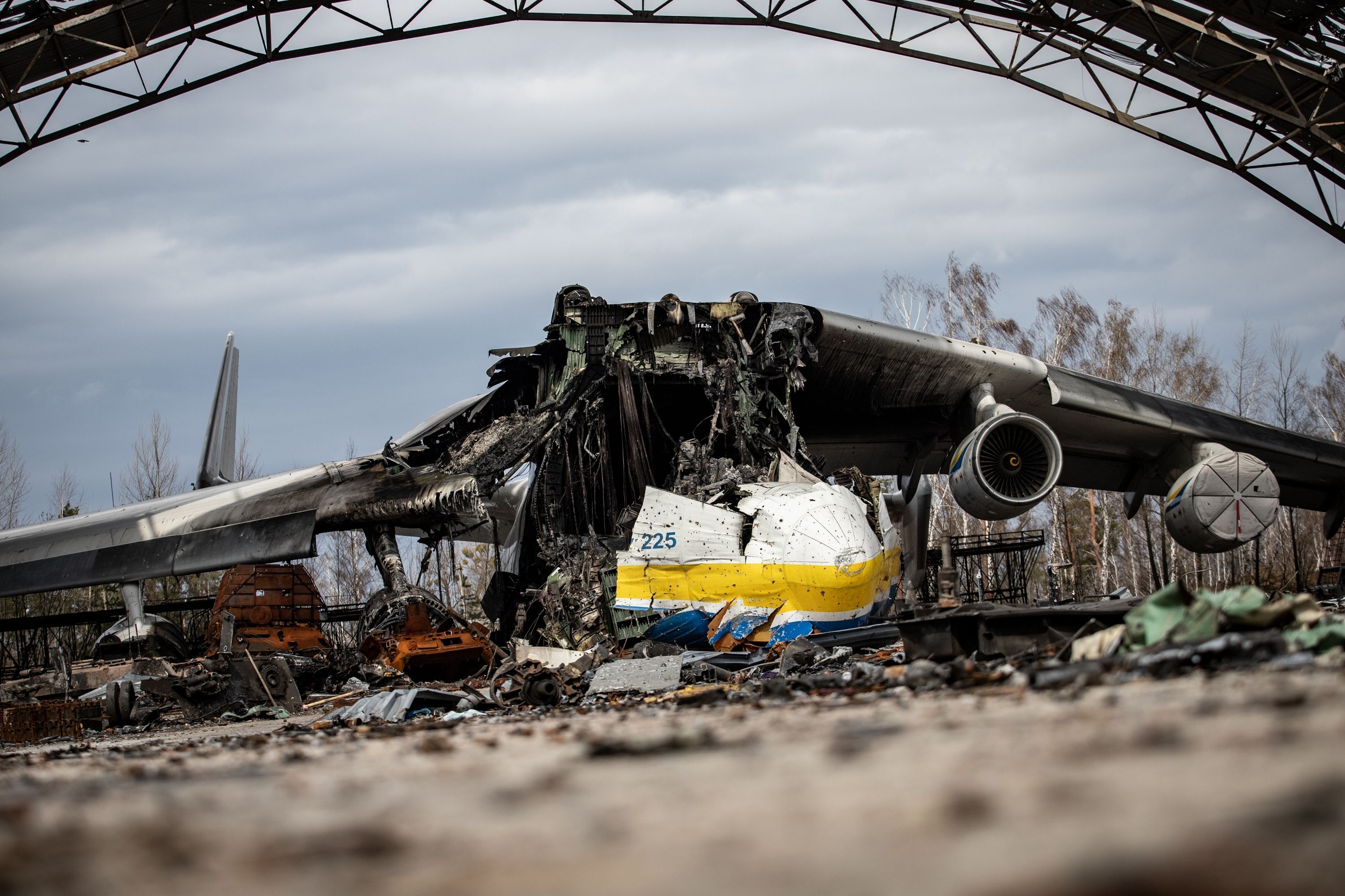 The Antonov AN-225 Mriya destroyed