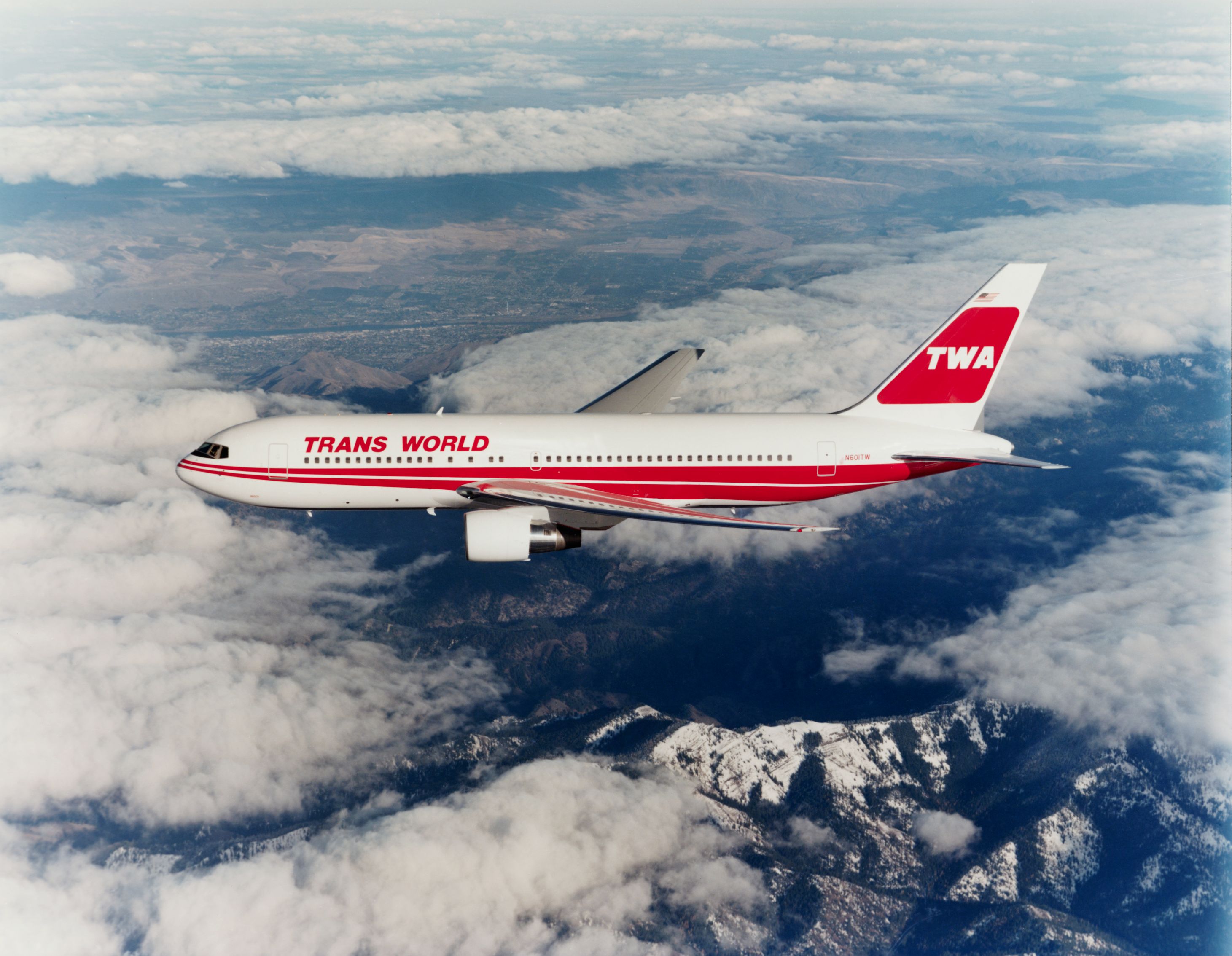 This Boeing 767-200B Trans World Airways in the 1980's