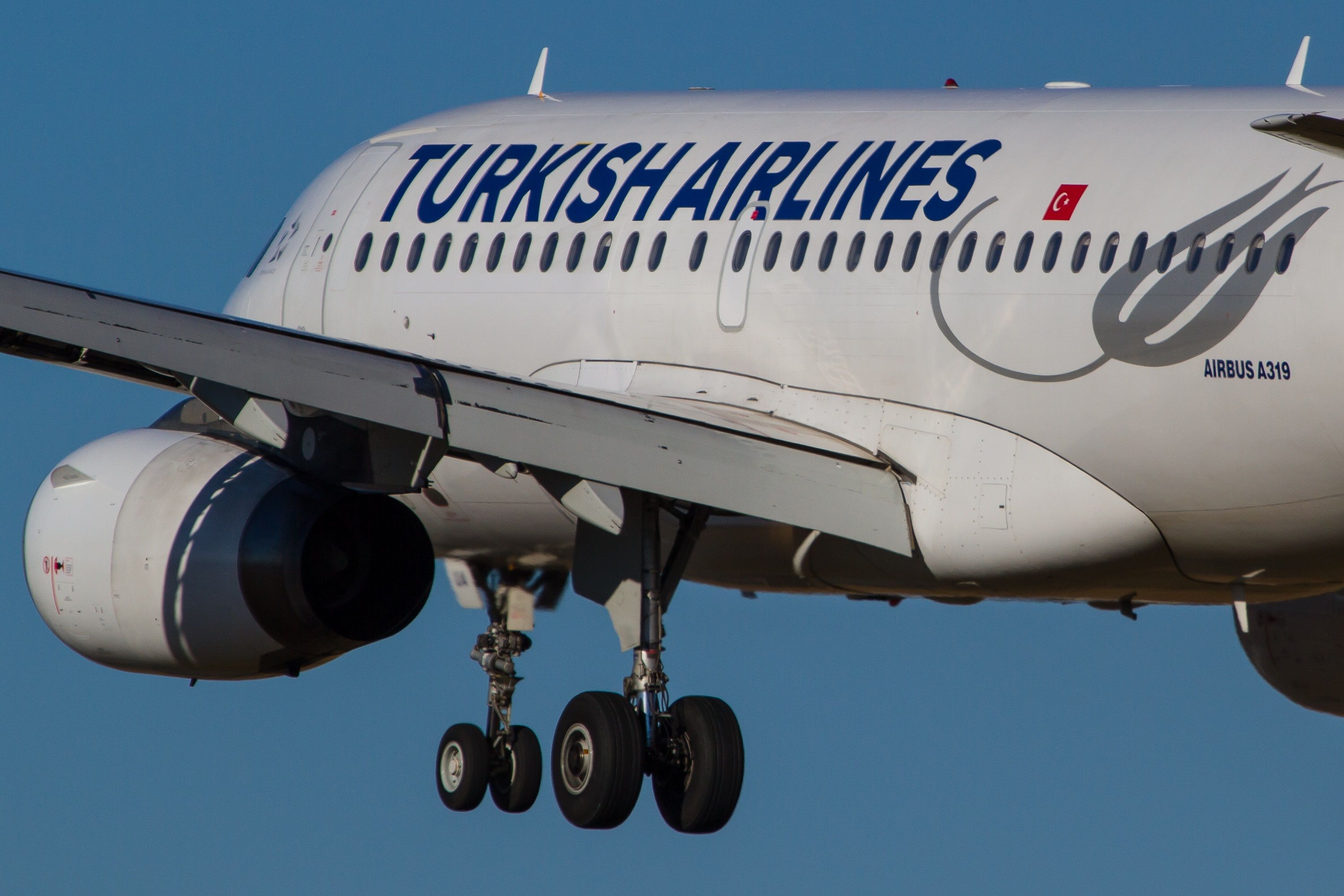 Turkish Airlines A319 landing
