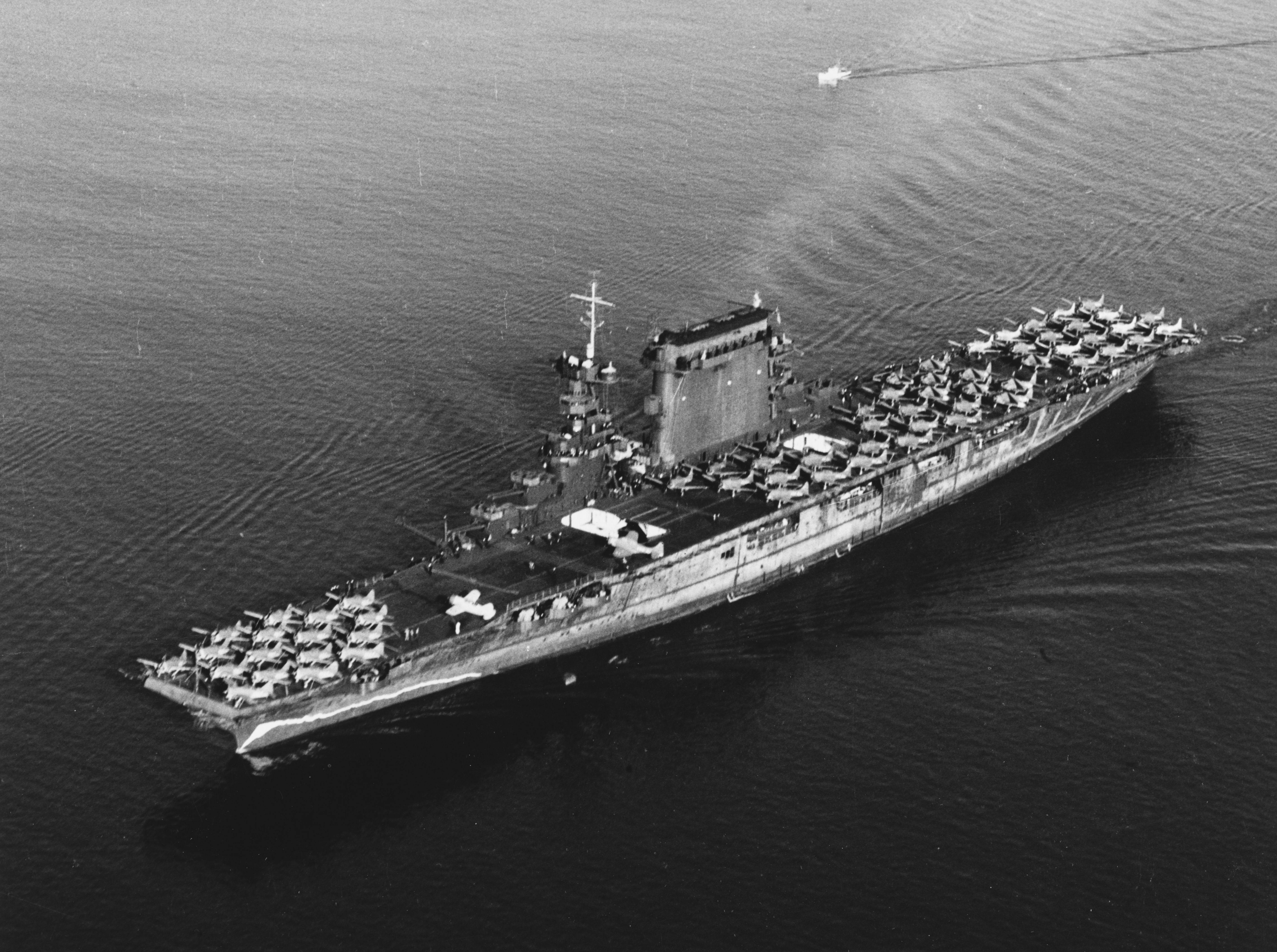 USS Lexington (CV-2) at sea.