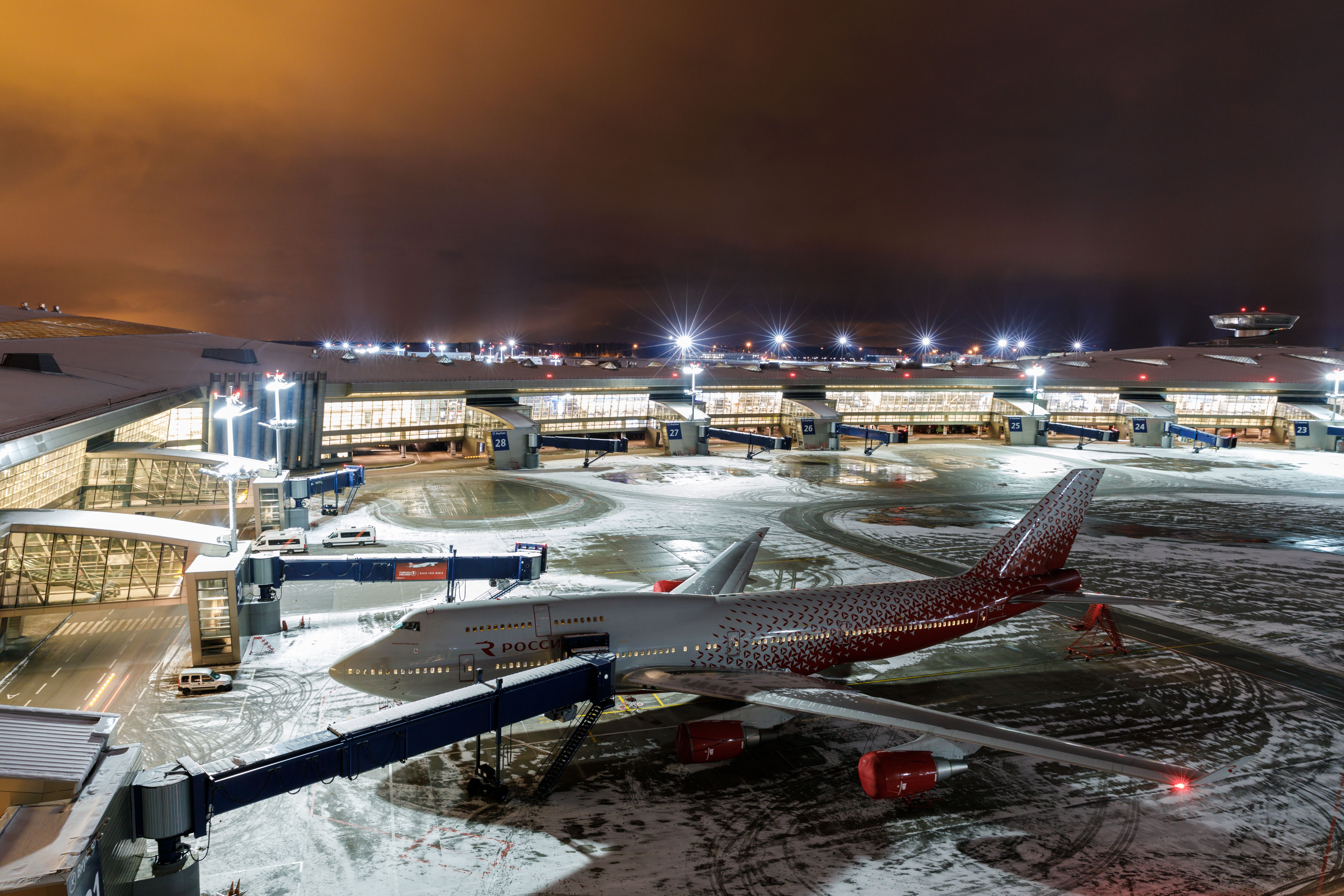 Vnukovo International Airport At Night Shutterstock-1