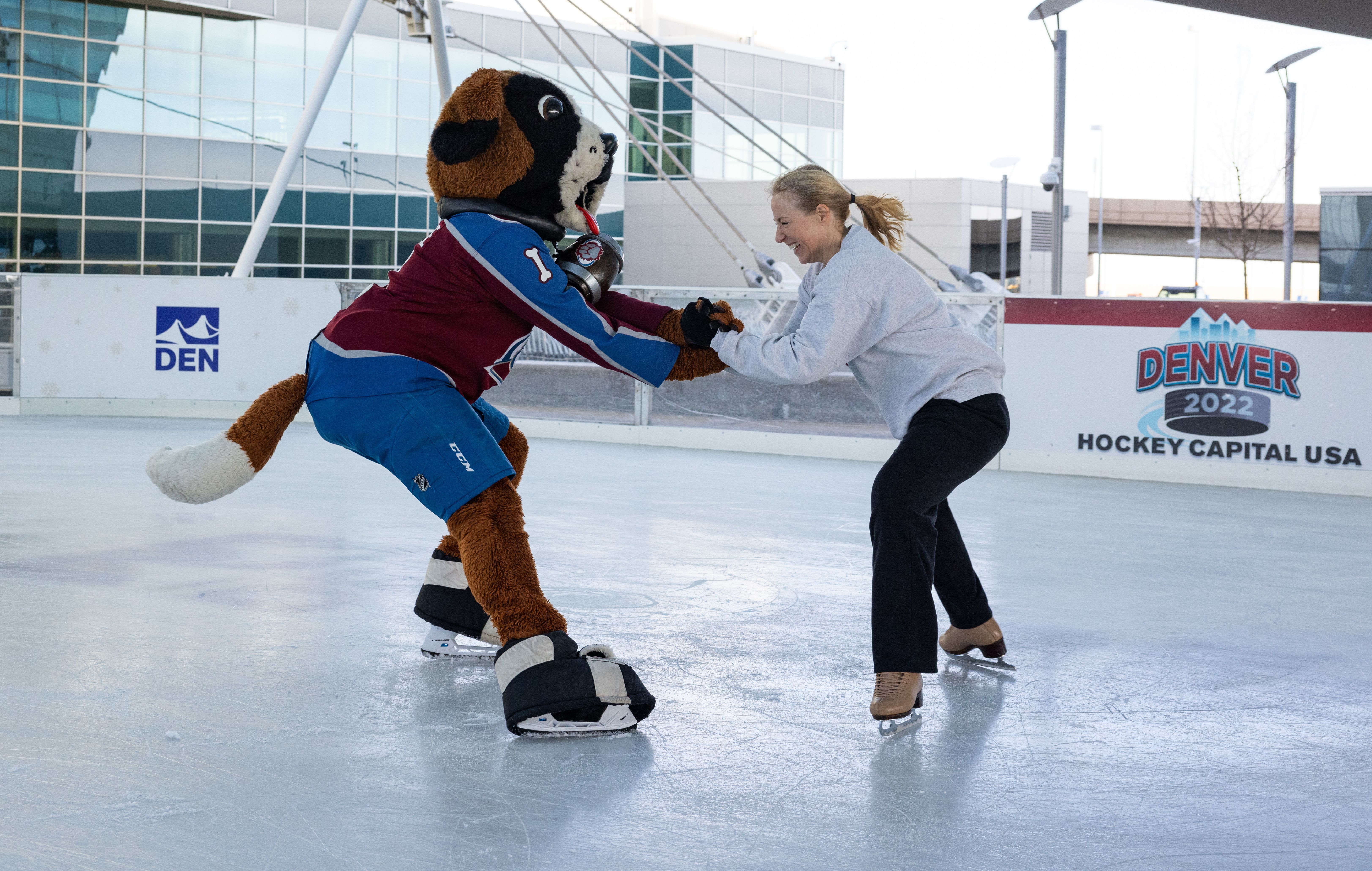 Denver International Airport ice skating