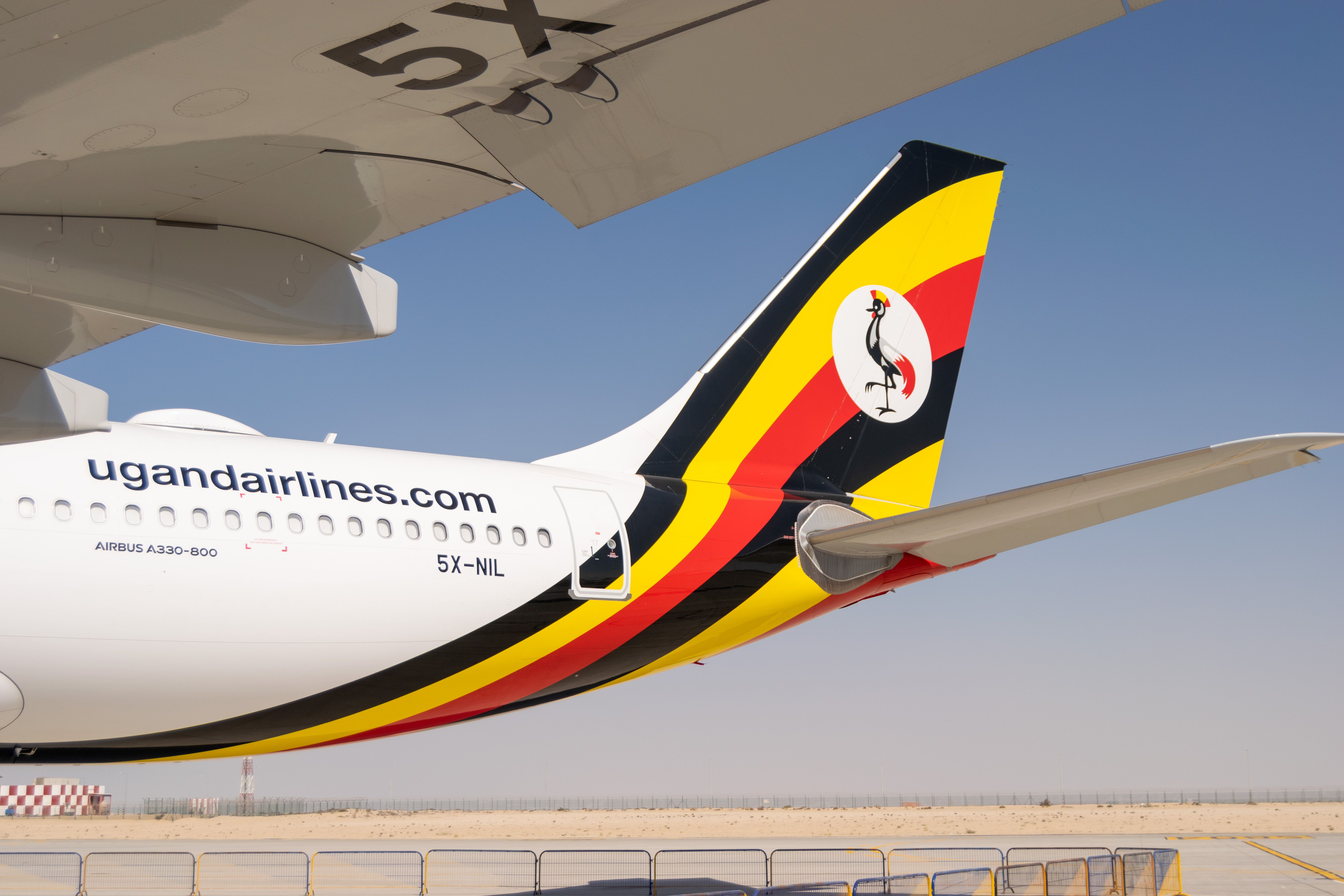 Uganda Airlines at airport