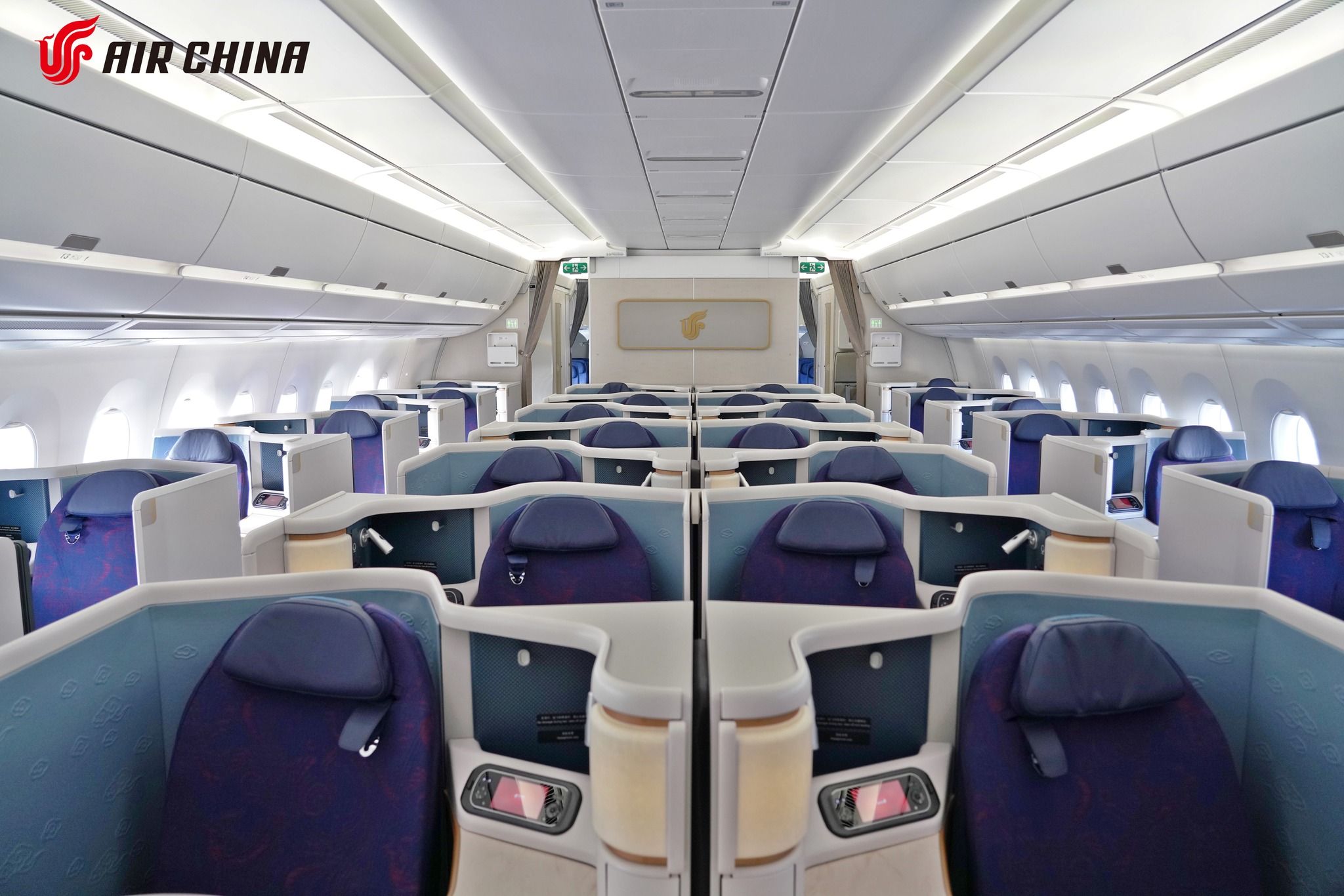 एयर चाइना का नया A350 केबिन