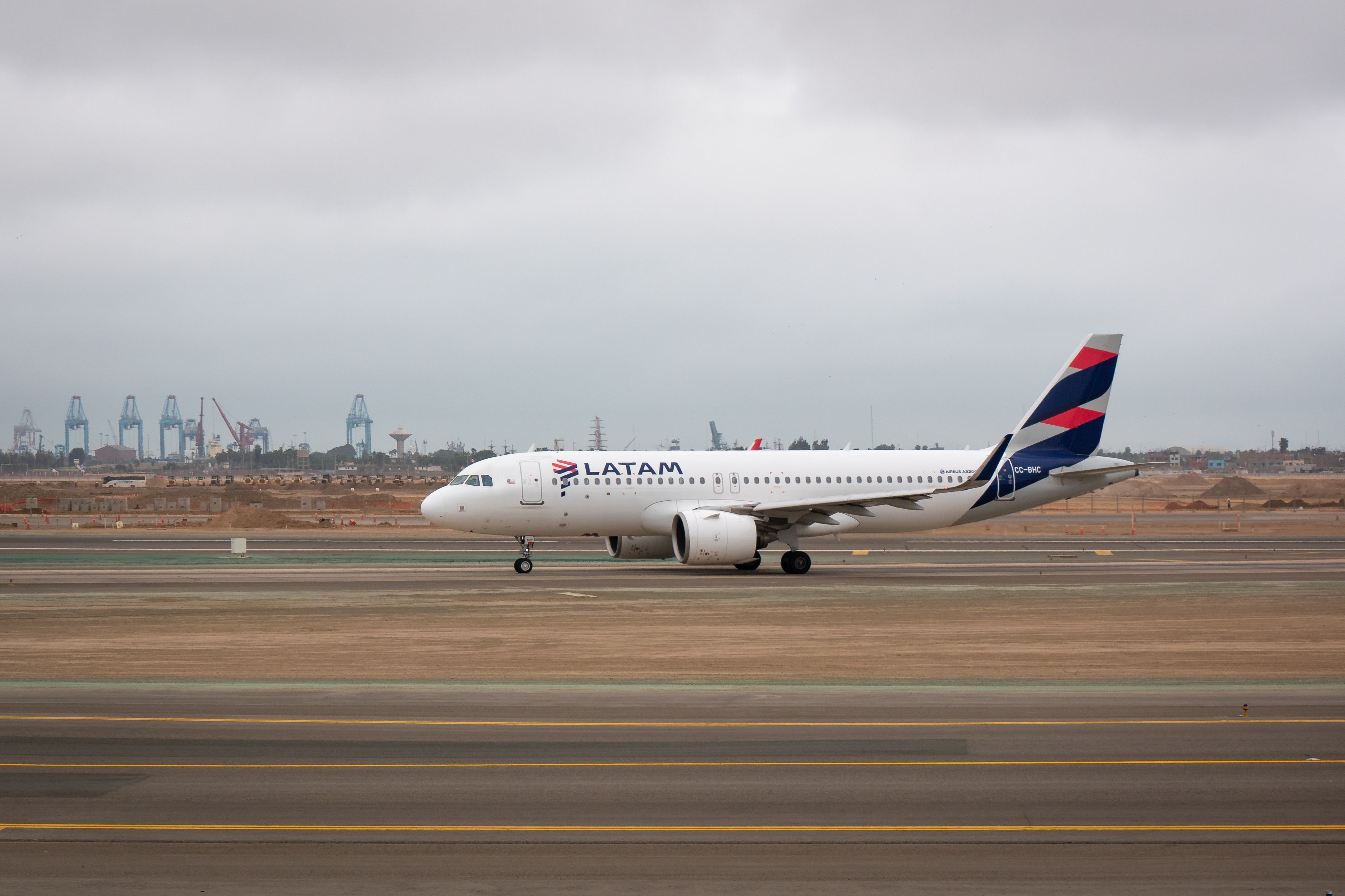 A LATAM Airlines aircraft in Lima Peru