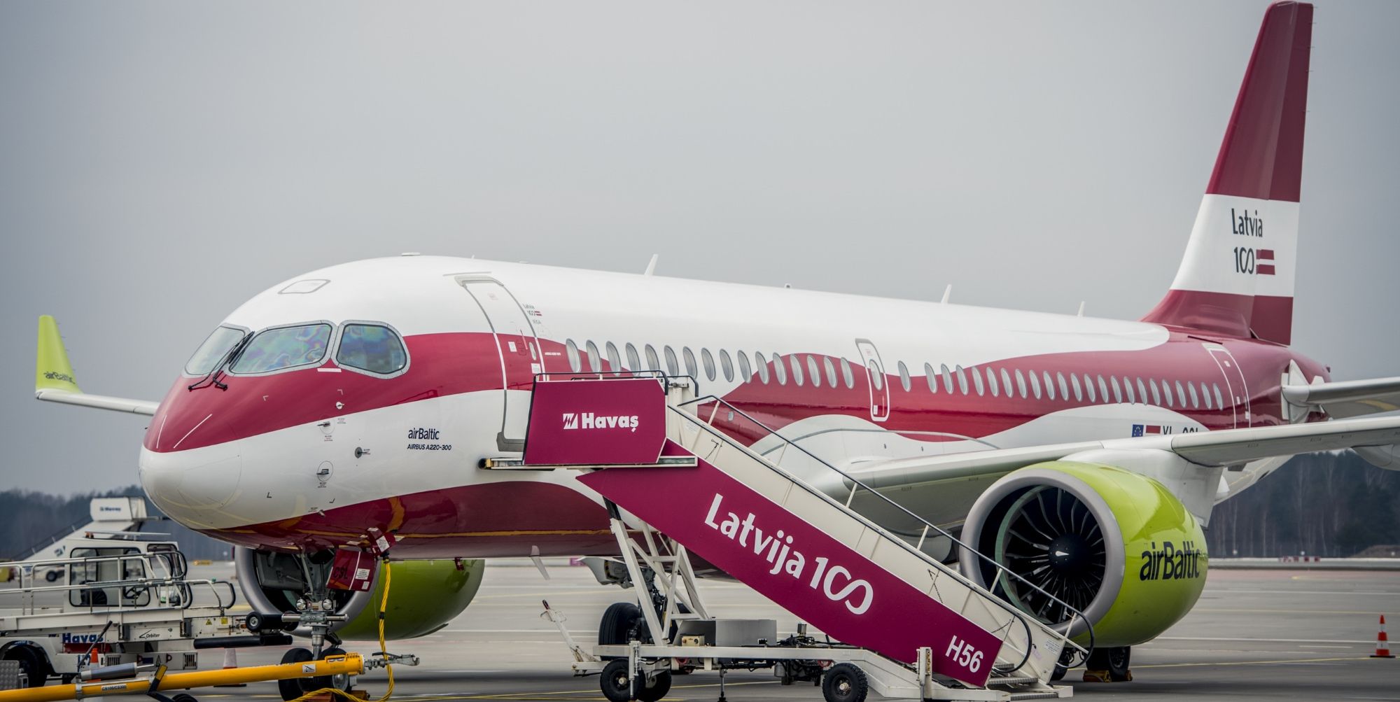 airbaltic airbus a220-300 latvia livery