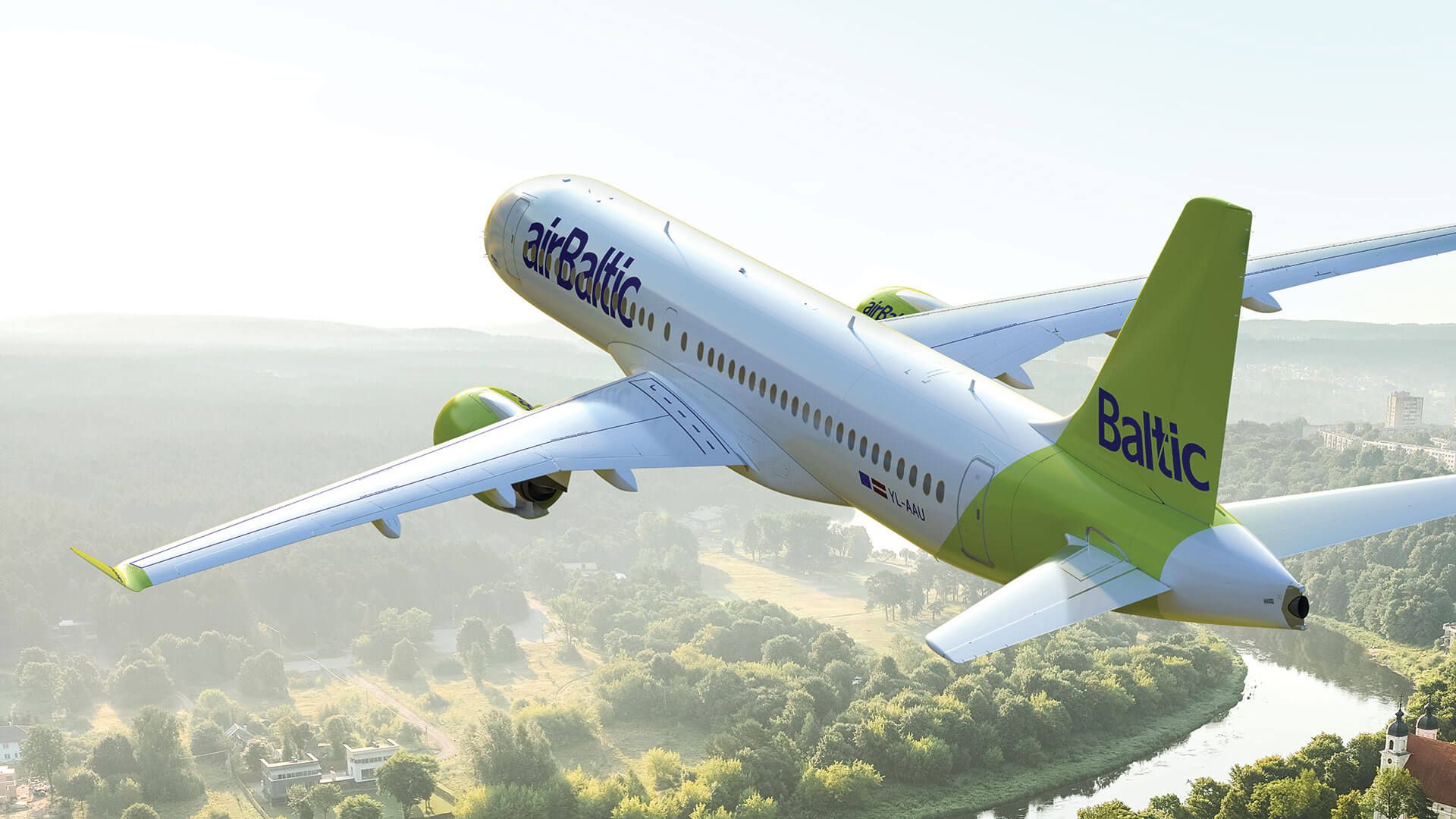airbaltic will fit its entire Airbus A220-300 fleet with Starlink wifi from SpaceX