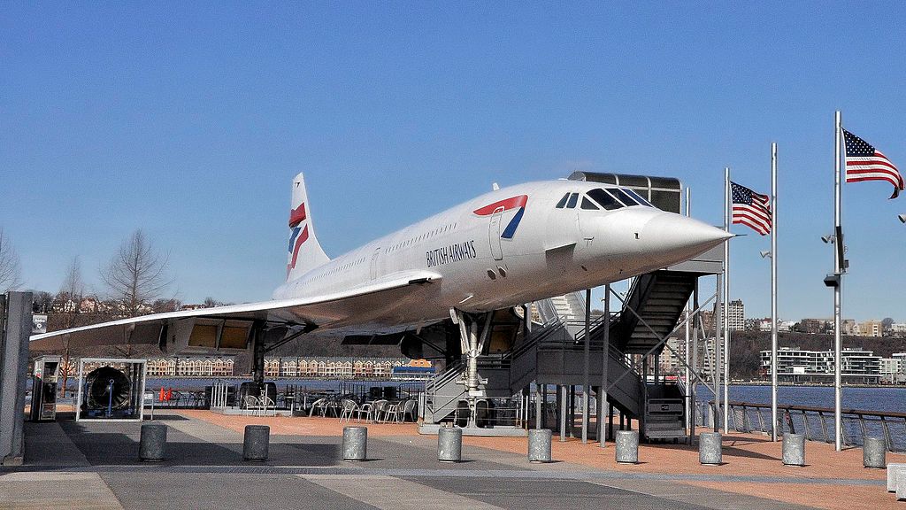 A British Airways Concorde on display in New York.