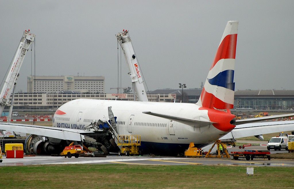 British Airways Flight 38 wreckage