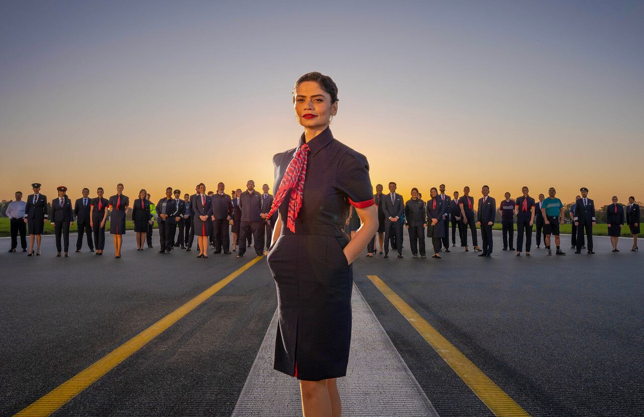 British Airways cabin crew in new uniform 