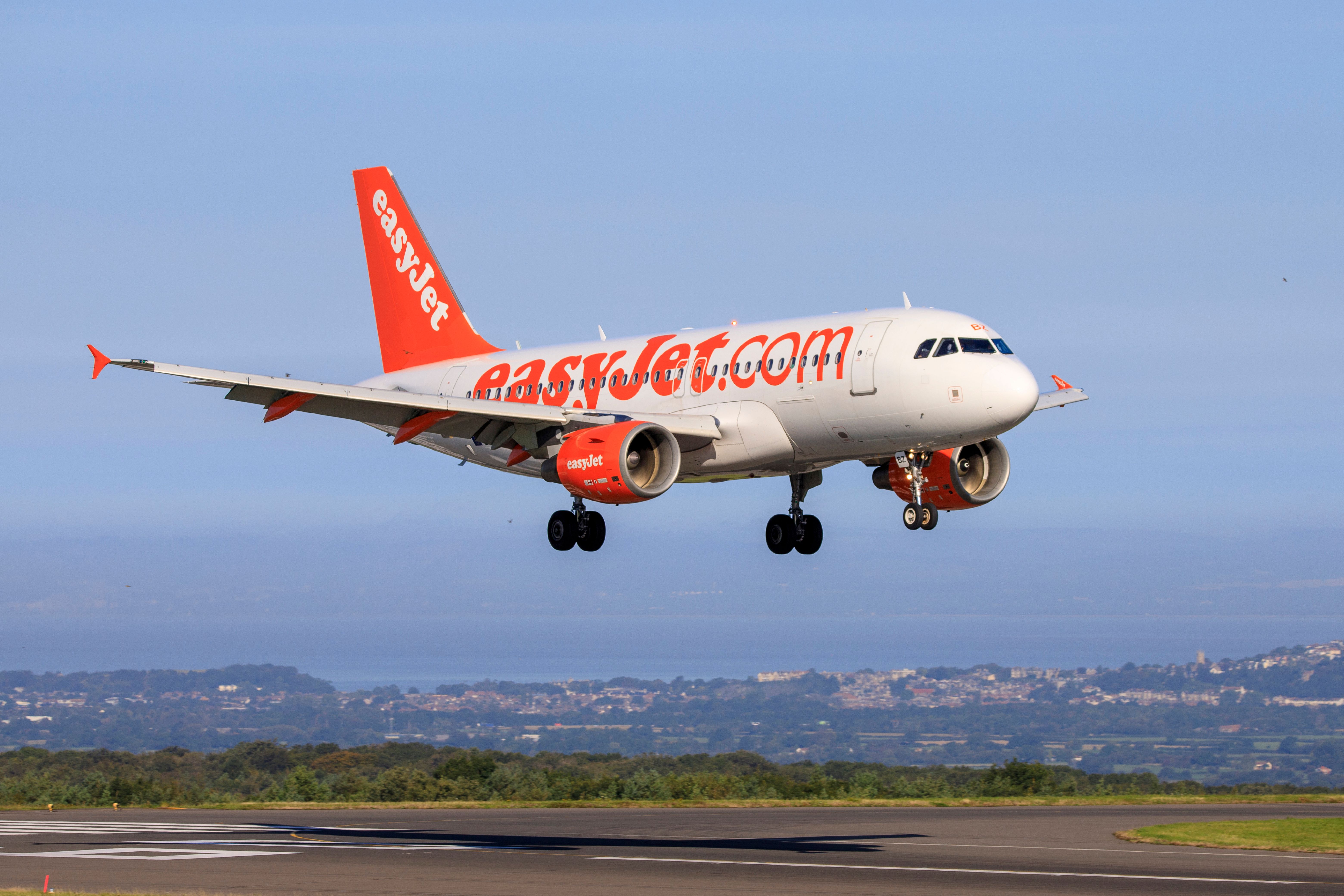 easyJet landing at Bristol Airport Shutterstock