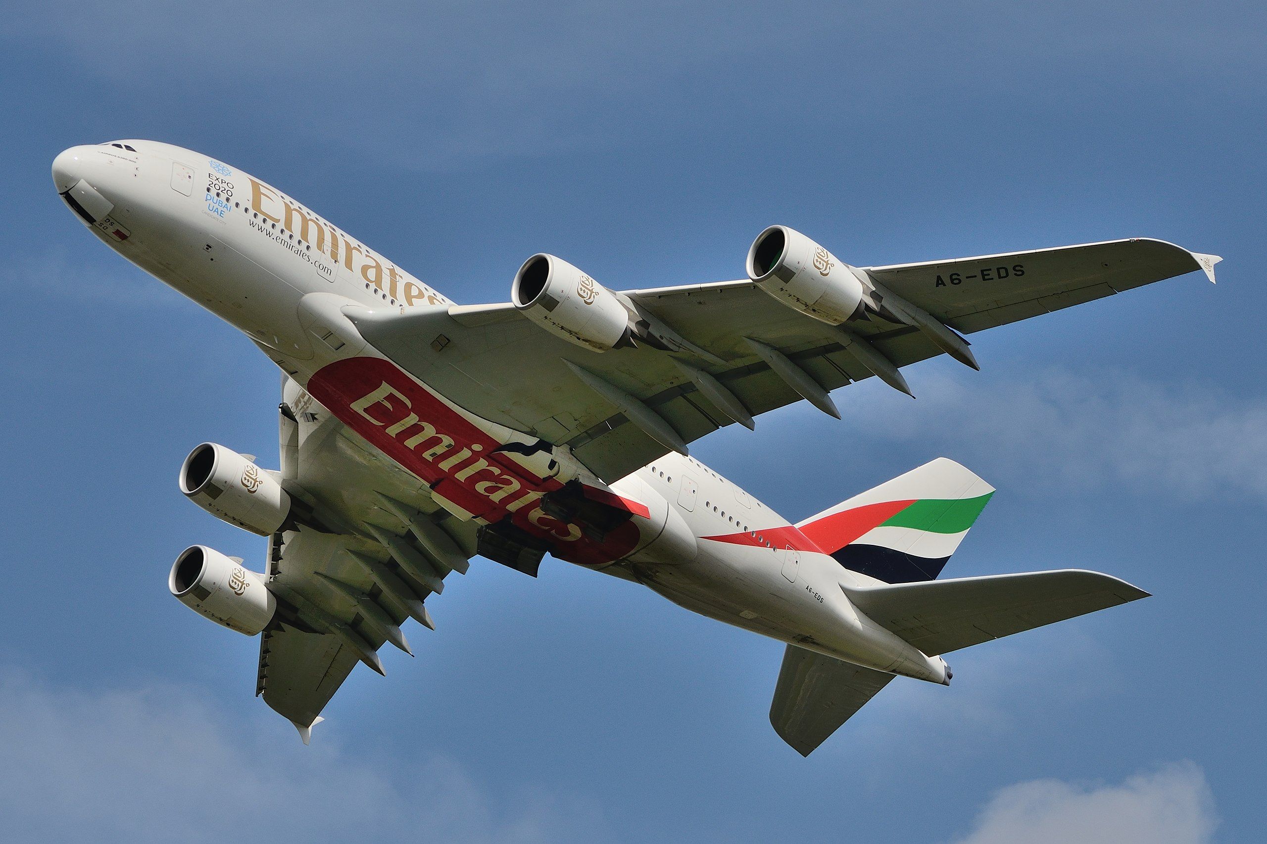 Emirates A380 take off