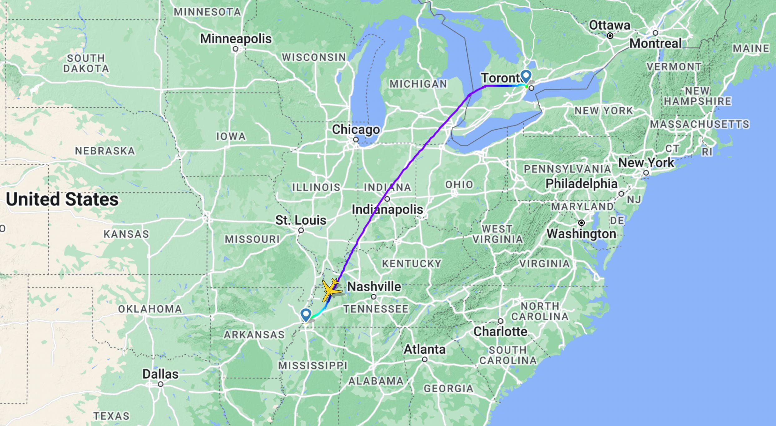 Last flight of FedEx MD-10-30F N306FE from Toronto to Memphis
